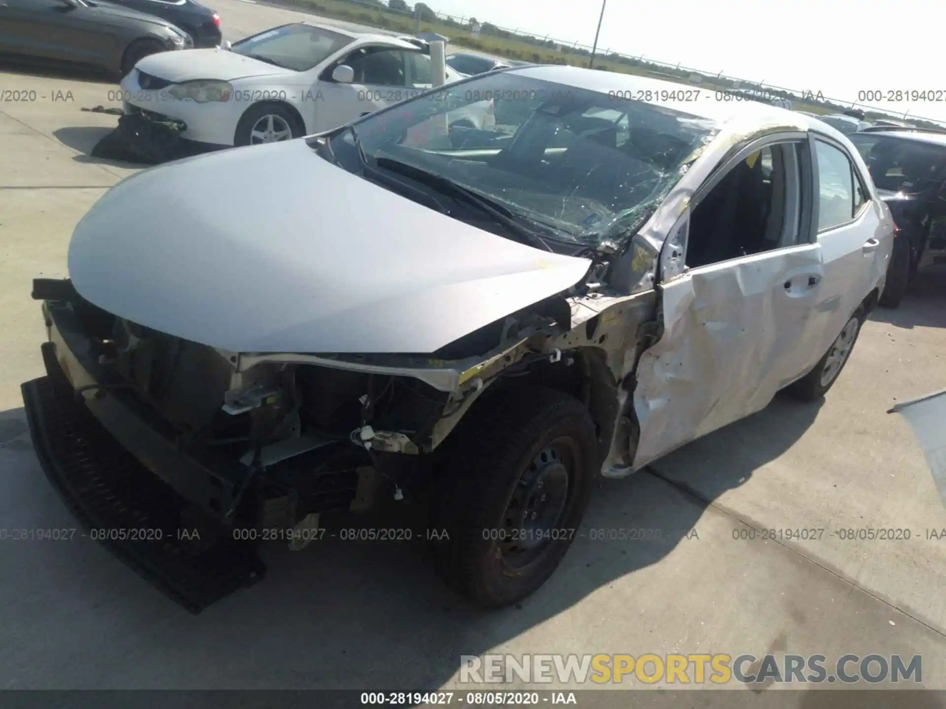 2 Photograph of a damaged car 5YFBURHE1KP904269 TOYOTA COROLLA 2019