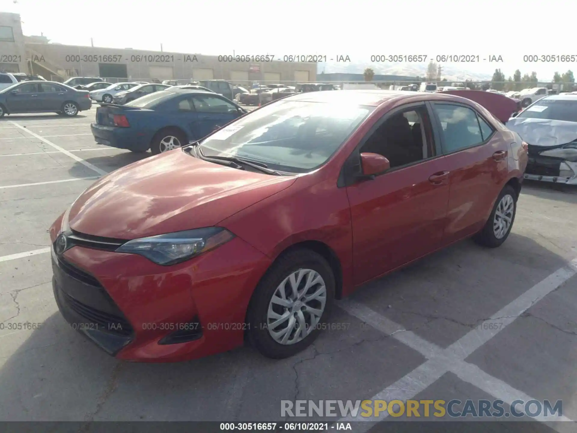 2 Photograph of a damaged car 5YFBURHE1KP906412 TOYOTA COROLLA 2019