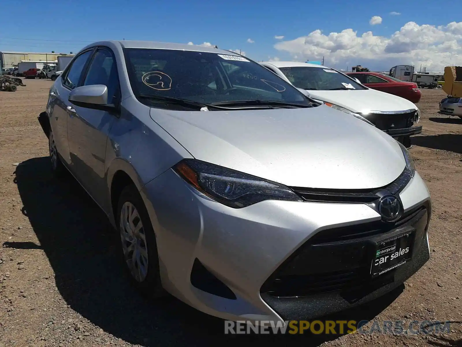 1 Photograph of a damaged car 5YFBURHE1KP907611 TOYOTA COROLLA 2019