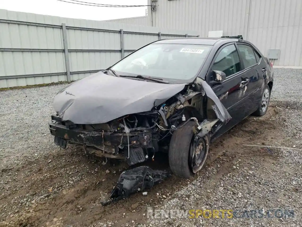 2 Photograph of a damaged car 5YFBURHE1KP909150 TOYOTA COROLLA 2019