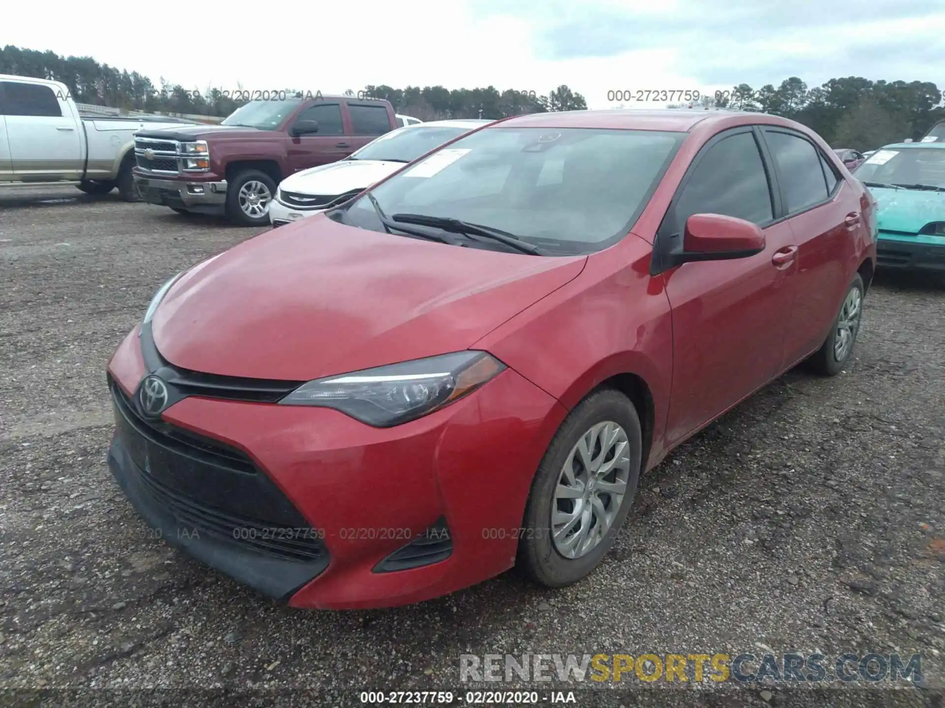 2 Photograph of a damaged car 5YFBURHE1KP909262 TOYOTA COROLLA 2019