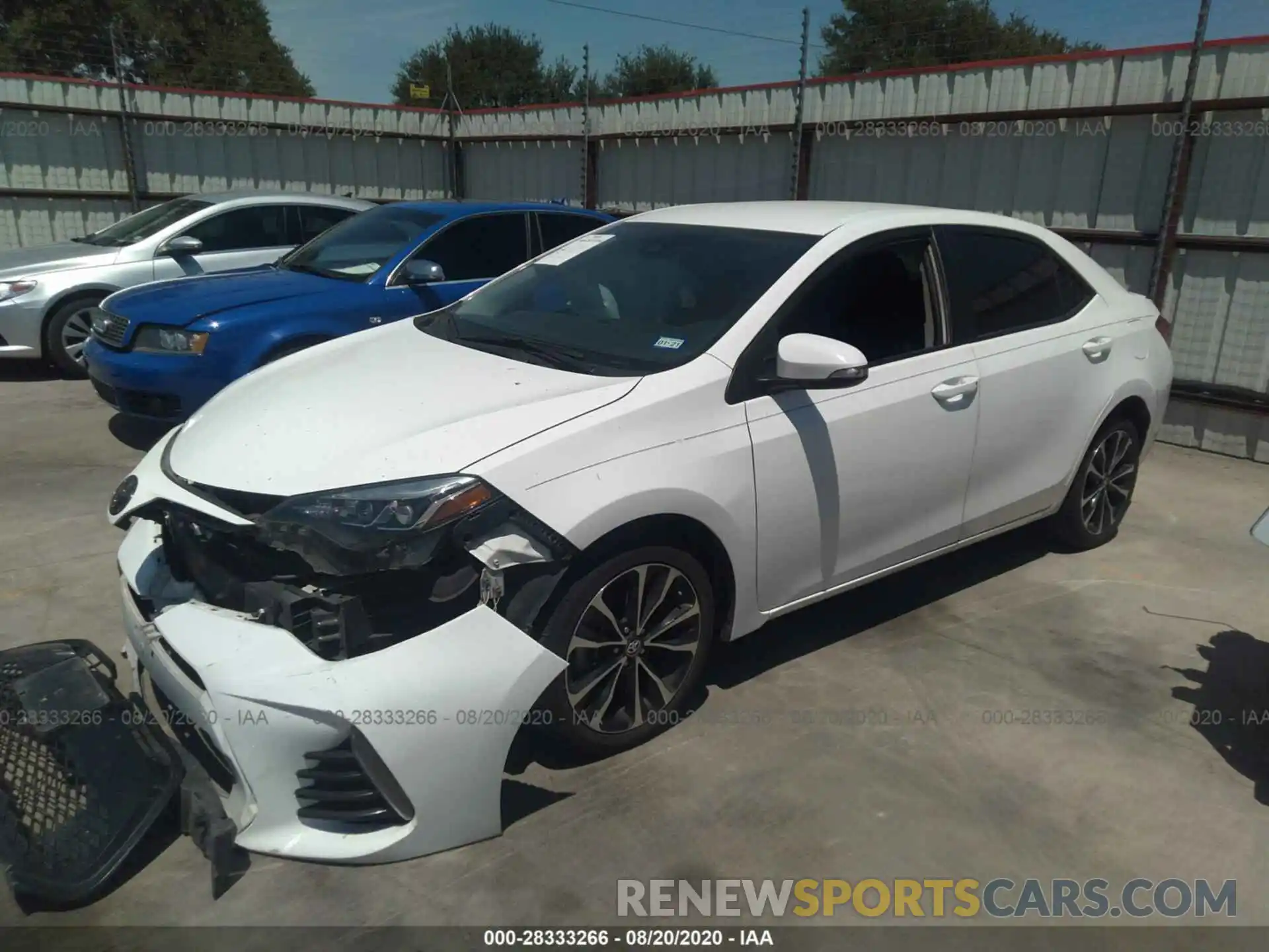 2 Photograph of a damaged car 5YFBURHE1KP910296 TOYOTA COROLLA 2019