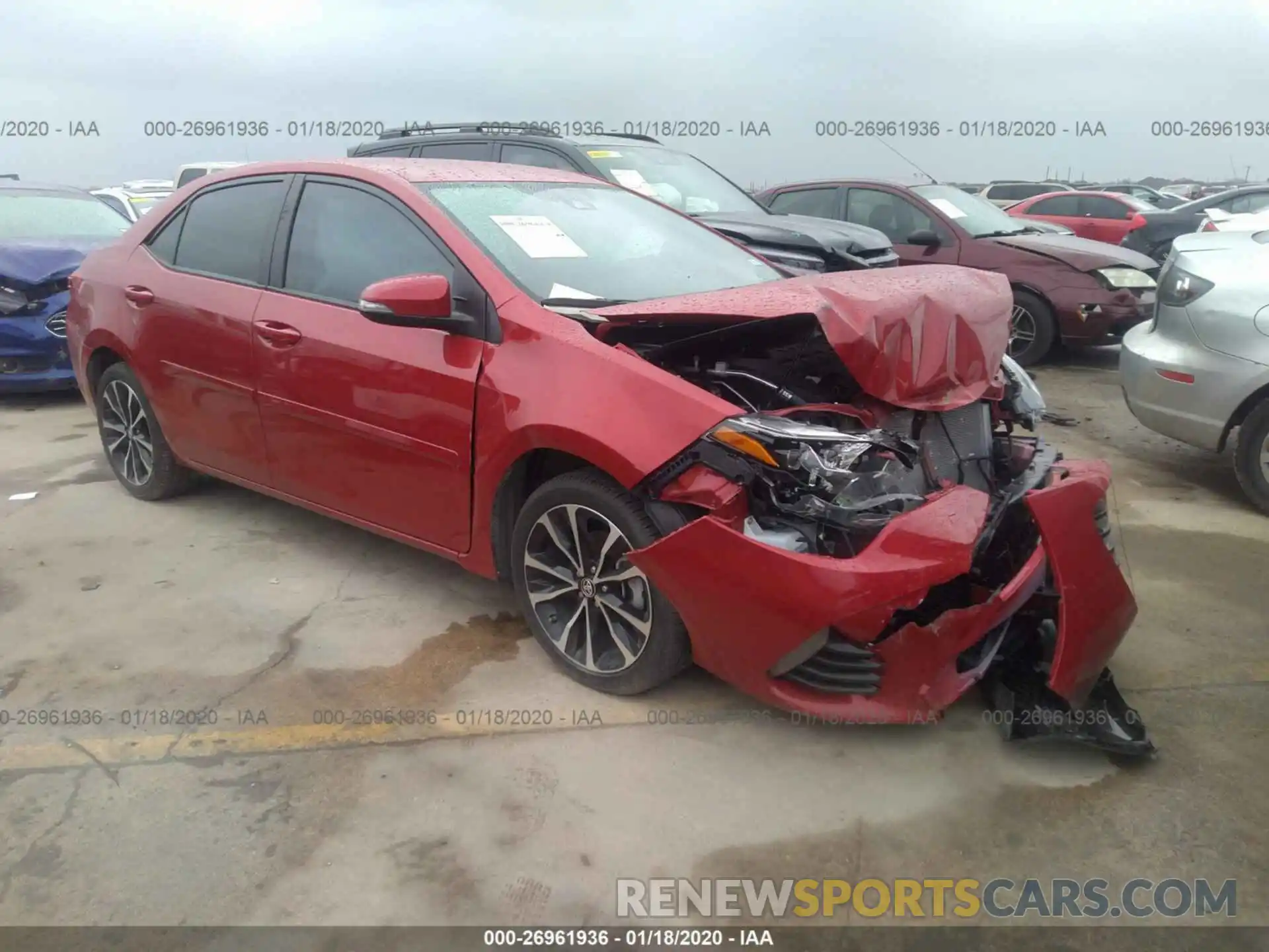 1 Photograph of a damaged car 5YFBURHE1KP911643 TOYOTA COROLLA 2019