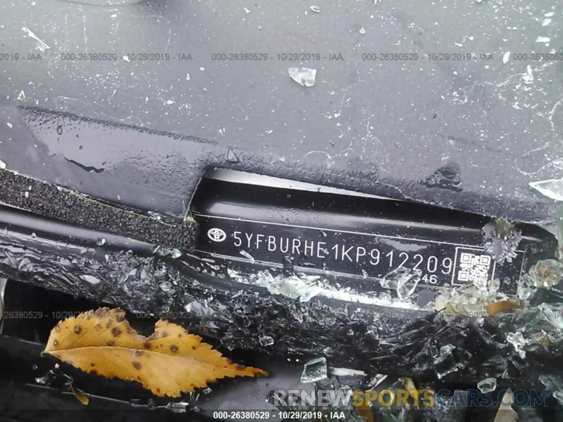 9 Photograph of a damaged car 5YFBURHE1KP912209 TOYOTA COROLLA 2019