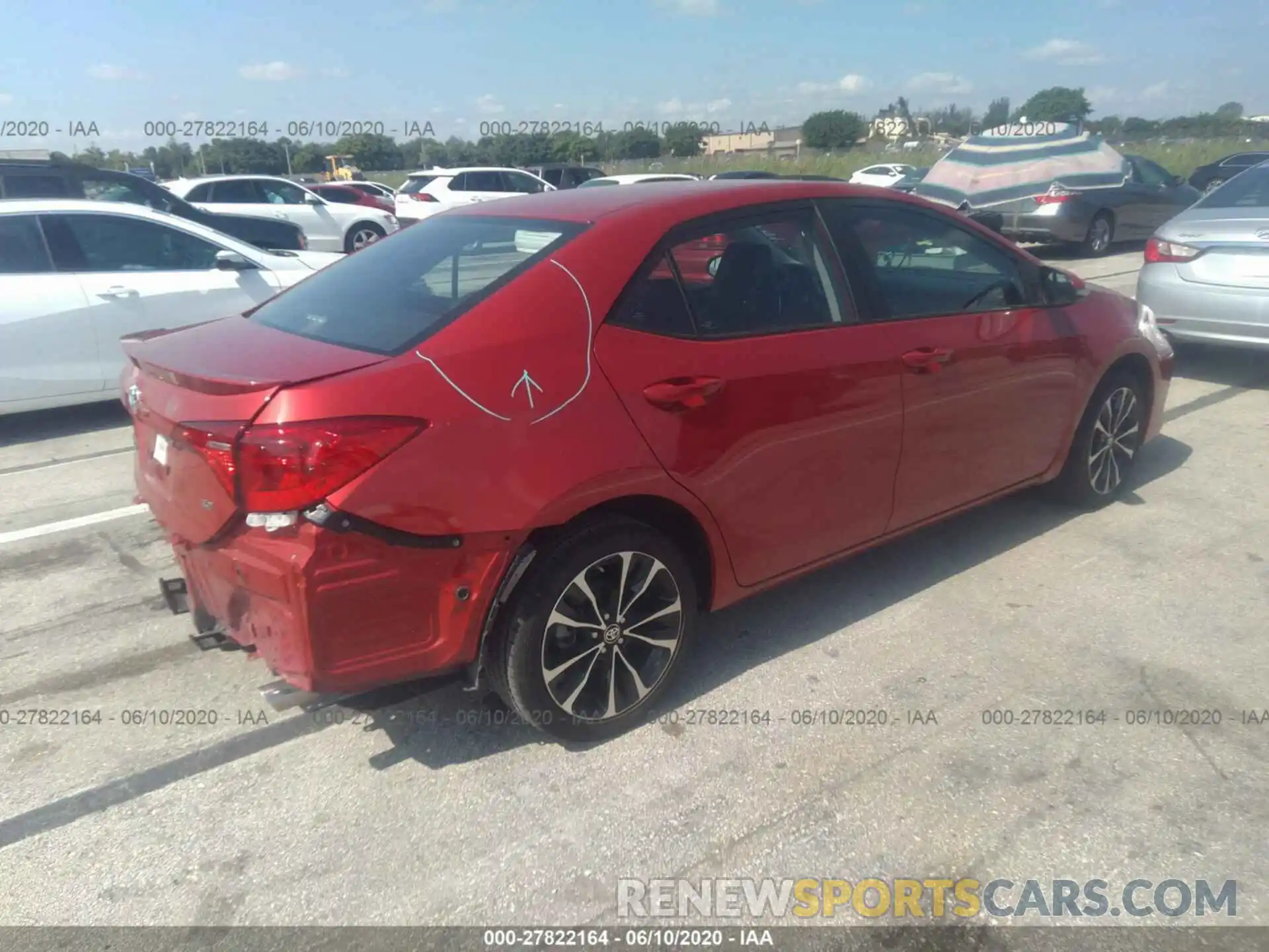 4 Photograph of a damaged car 5YFBURHE1KP912386 TOYOTA COROLLA 2019