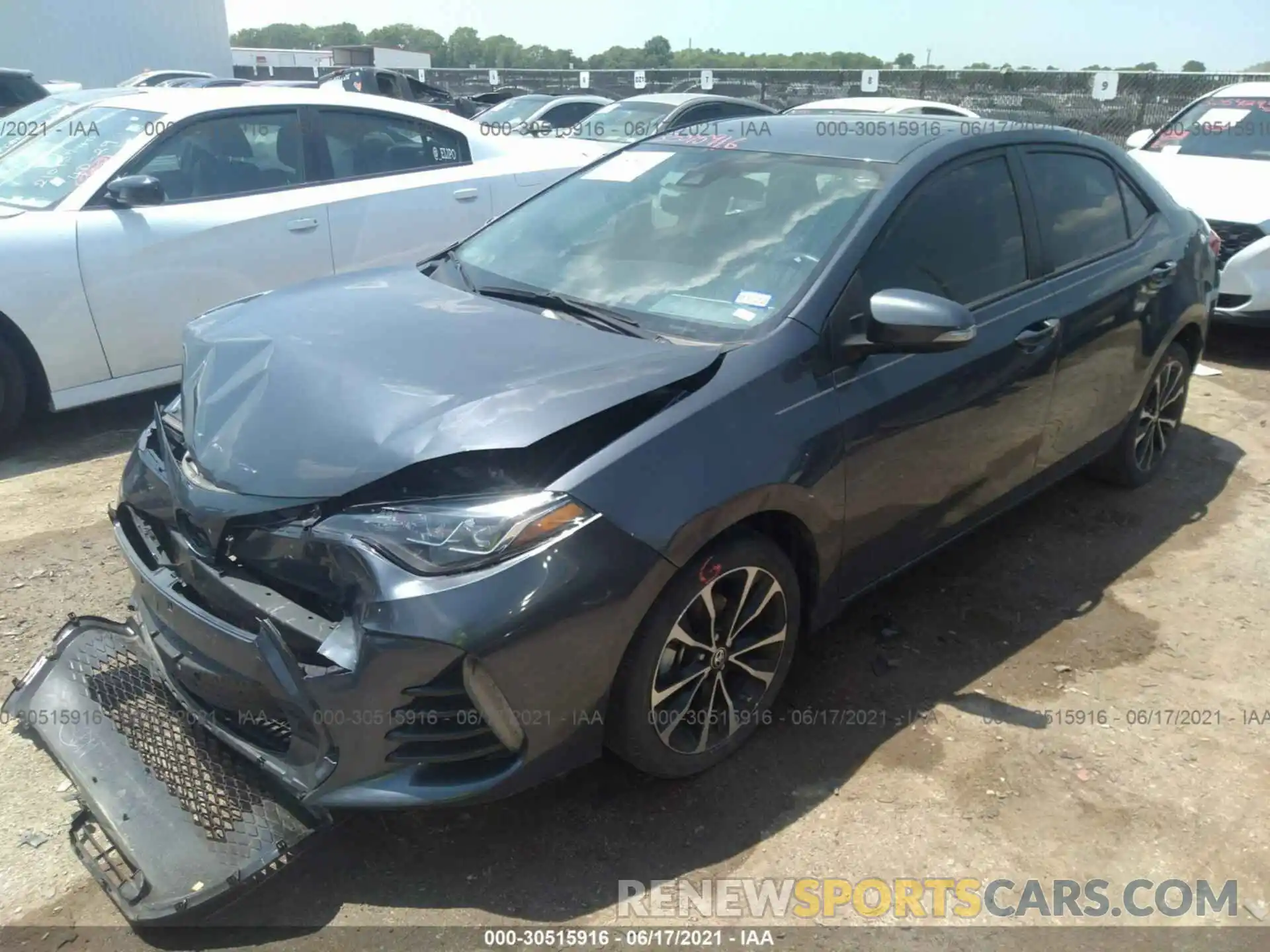 2 Photograph of a damaged car 5YFBURHE1KP915613 TOYOTA COROLLA 2019