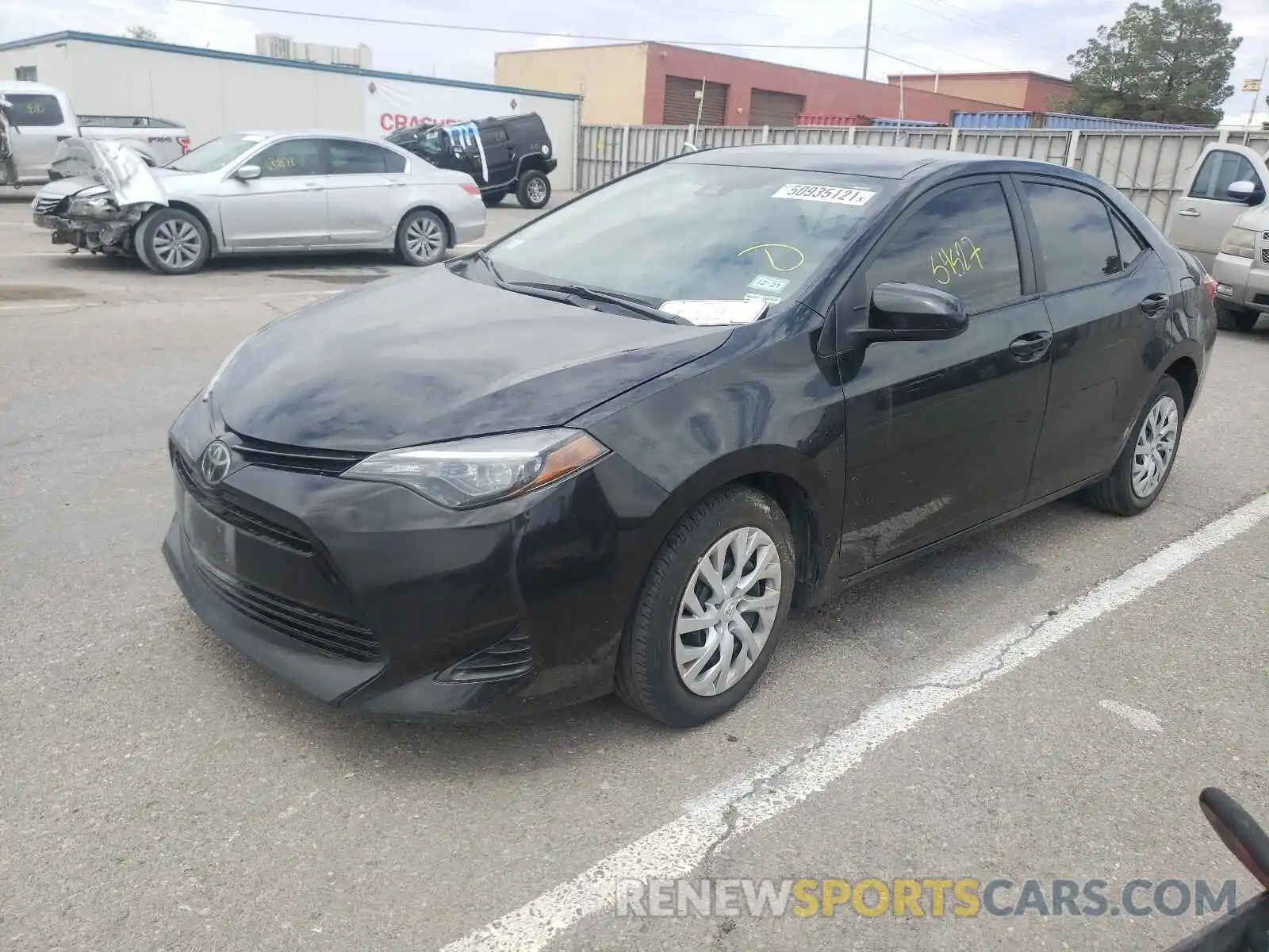 2 Photograph of a damaged car 5YFBURHE1KP917023 TOYOTA COROLLA 2019