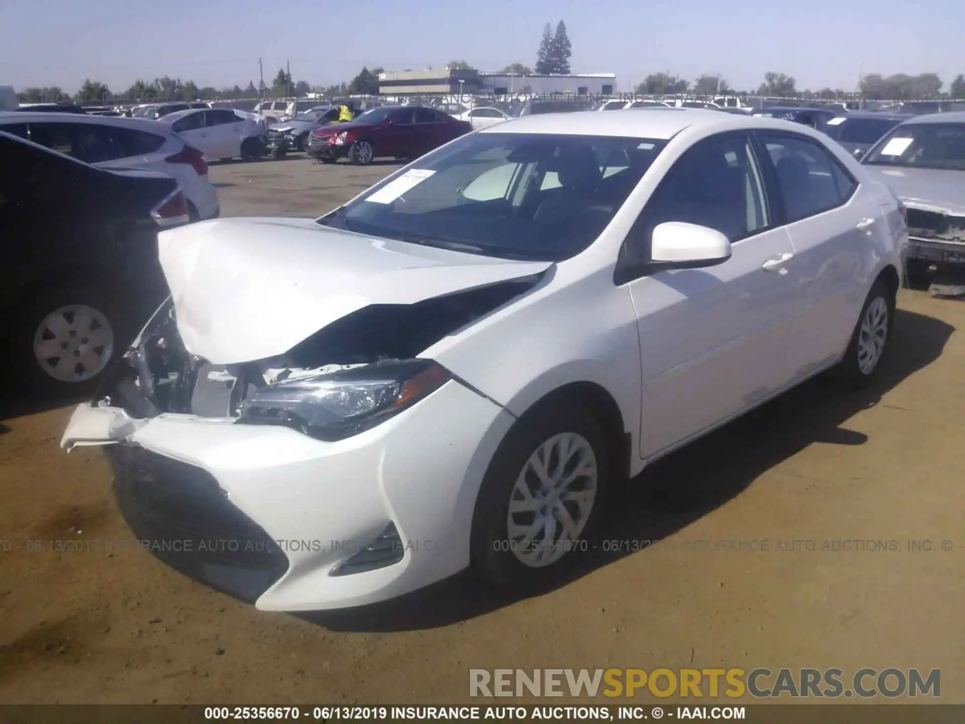 2 Photograph of a damaged car 5YFBURHE1KP917135 TOYOTA COROLLA 2019