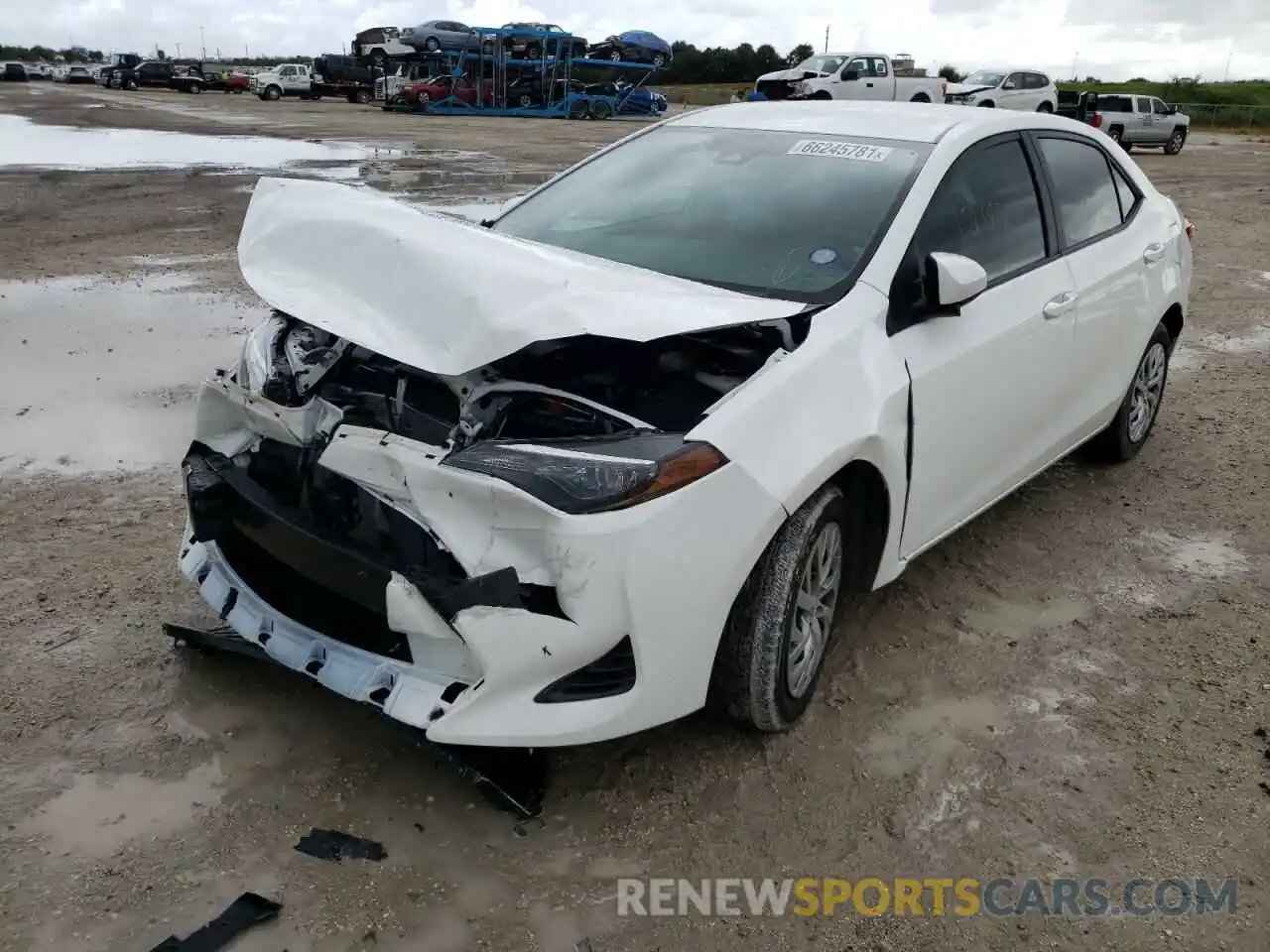 2 Photograph of a damaged car 5YFBURHE1KP917569 TOYOTA COROLLA 2019