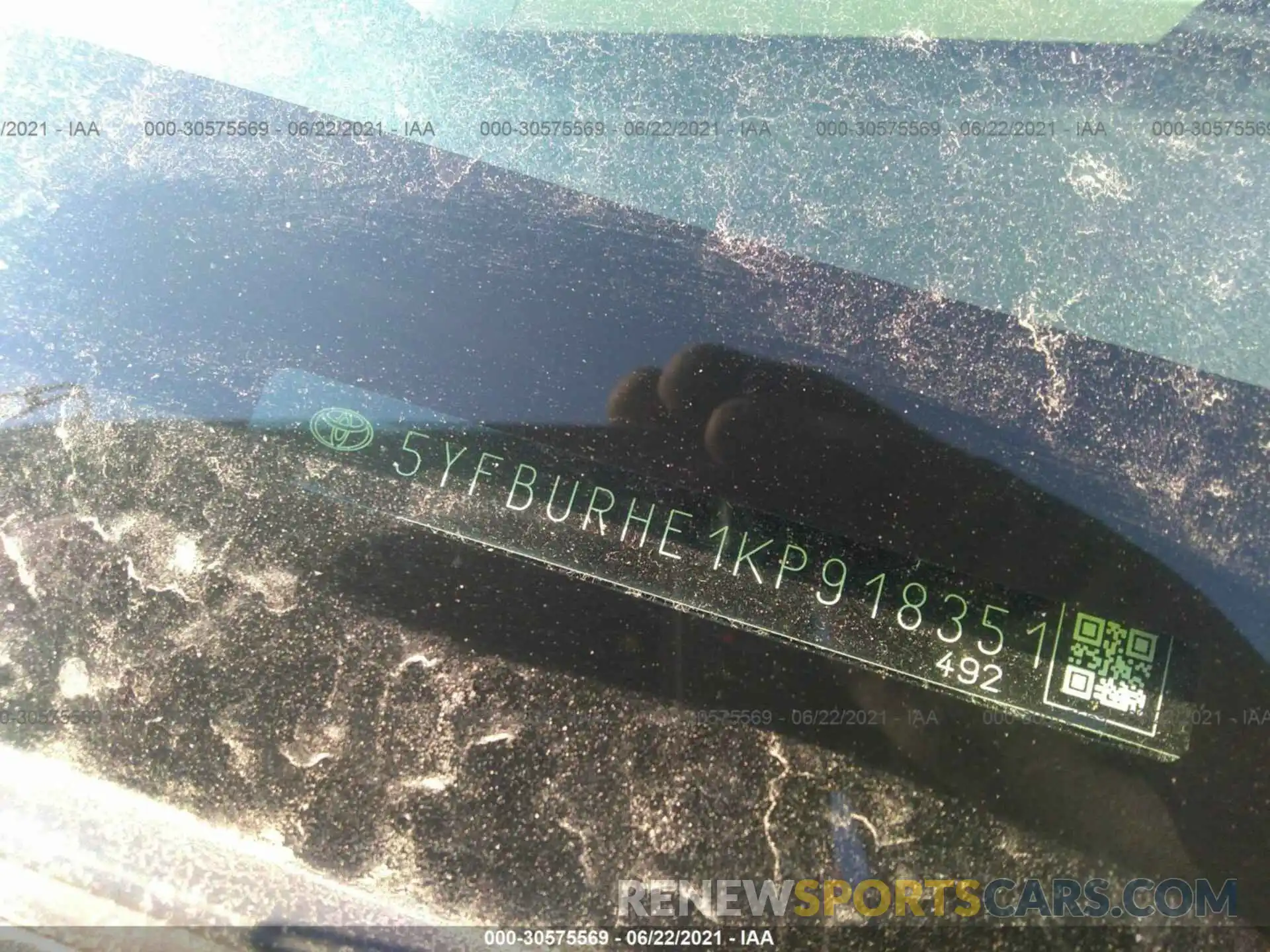 9 Photograph of a damaged car 5YFBURHE1KP918351 TOYOTA COROLLA 2019