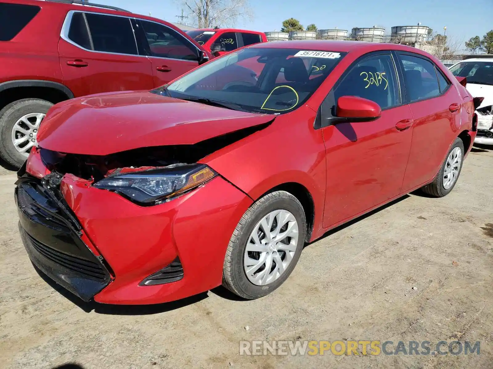 2 Photograph of a damaged car 5YFBURHE1KP918561 TOYOTA COROLLA 2019