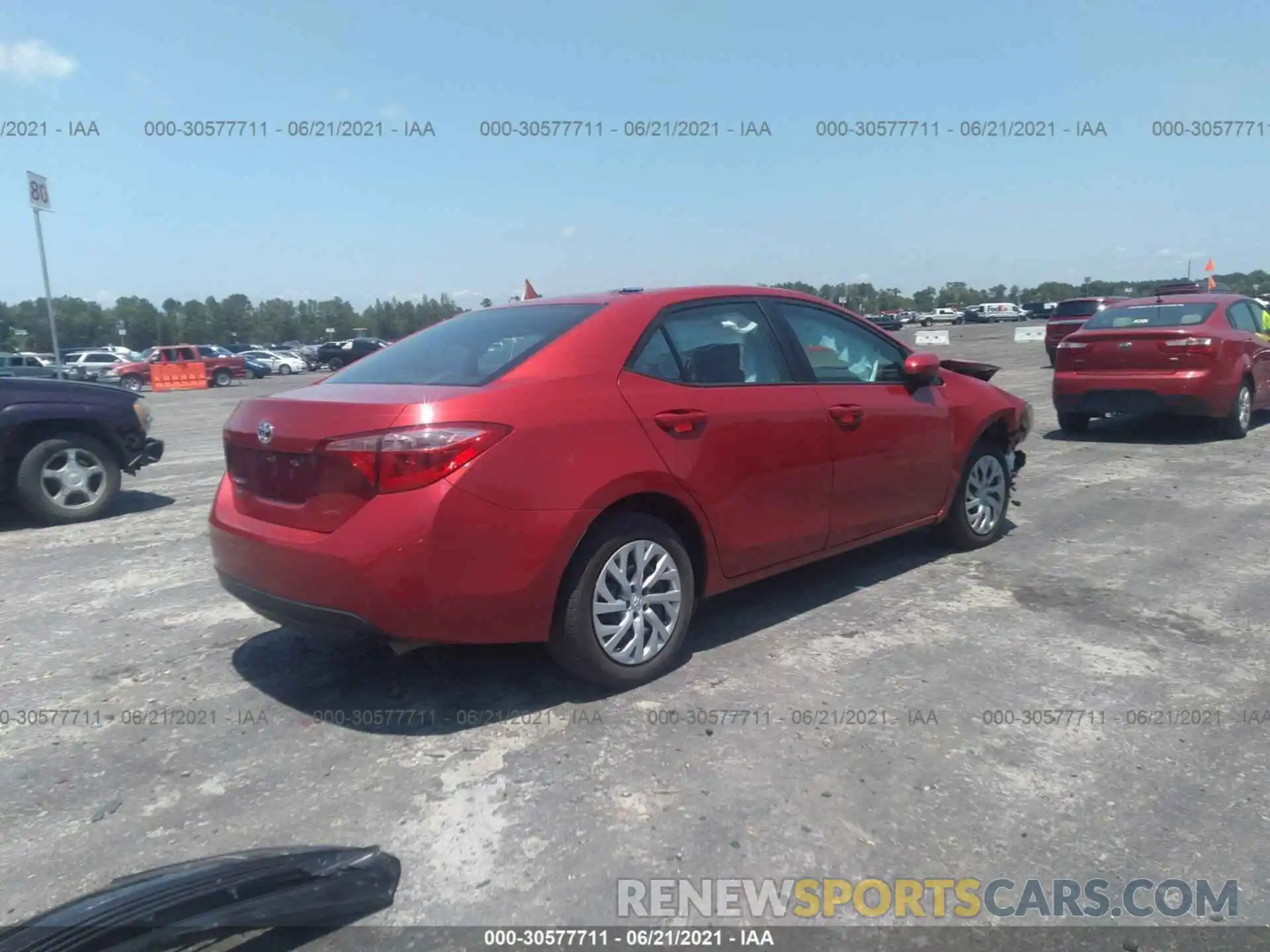 4 Photograph of a damaged car 5YFBURHE1KP918592 TOYOTA COROLLA 2019