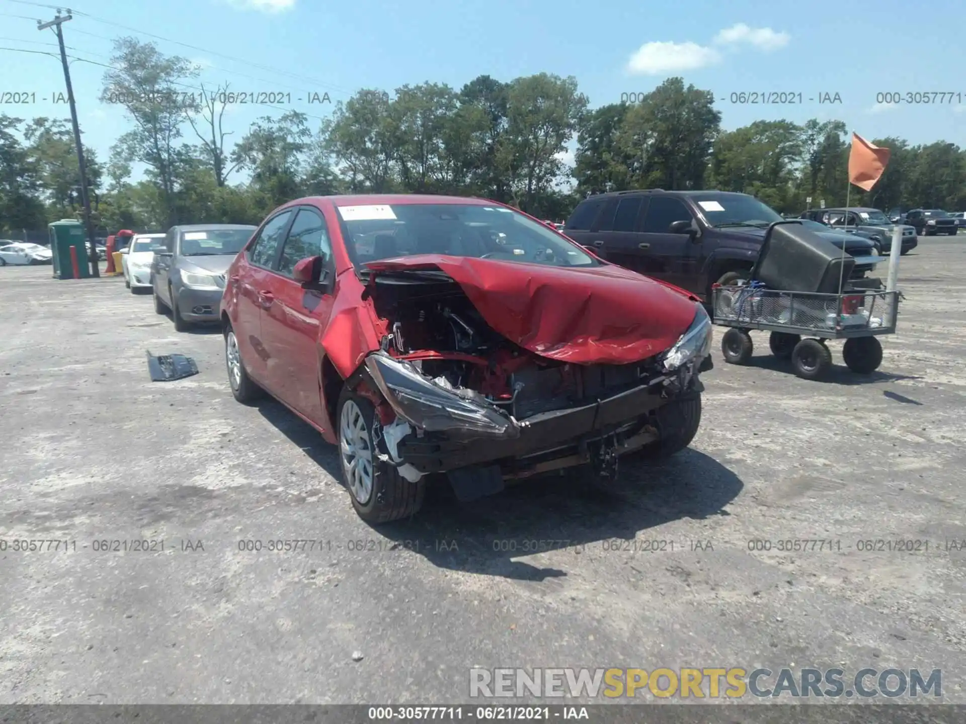 6 Photograph of a damaged car 5YFBURHE1KP918592 TOYOTA COROLLA 2019