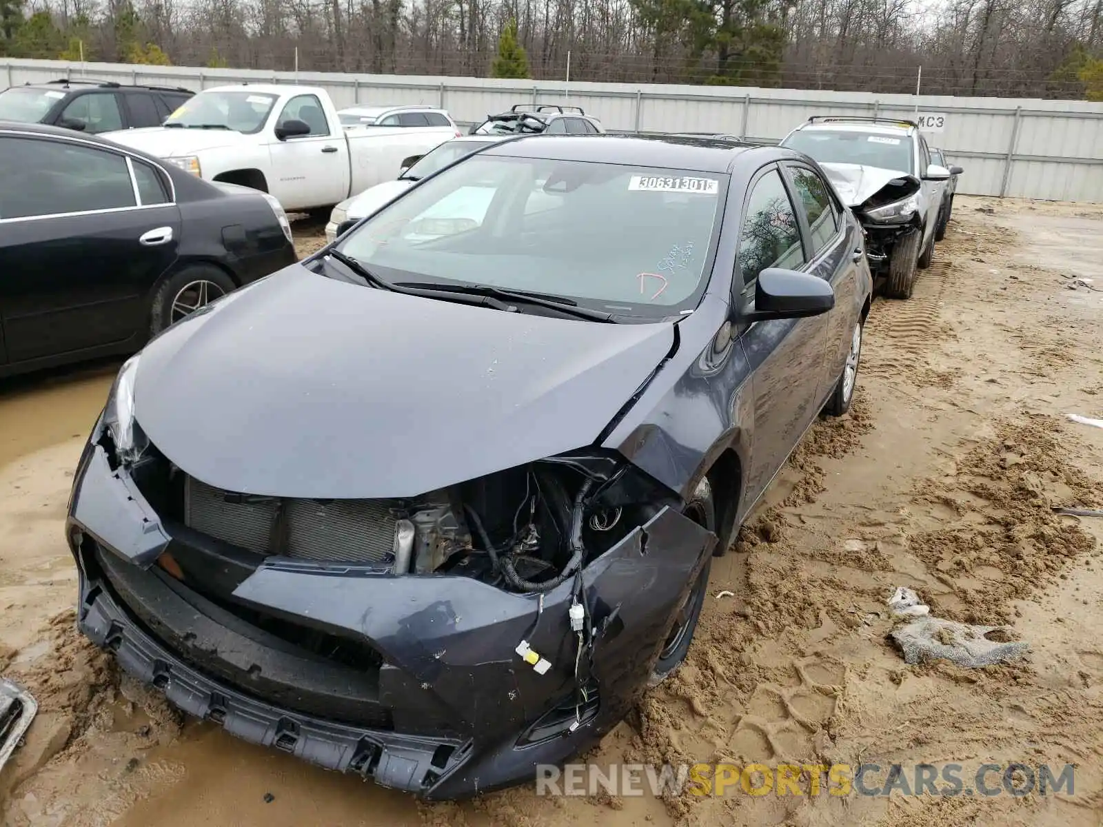 2 Photograph of a damaged car 5YFBURHE1KP919290 TOYOTA COROLLA 2019