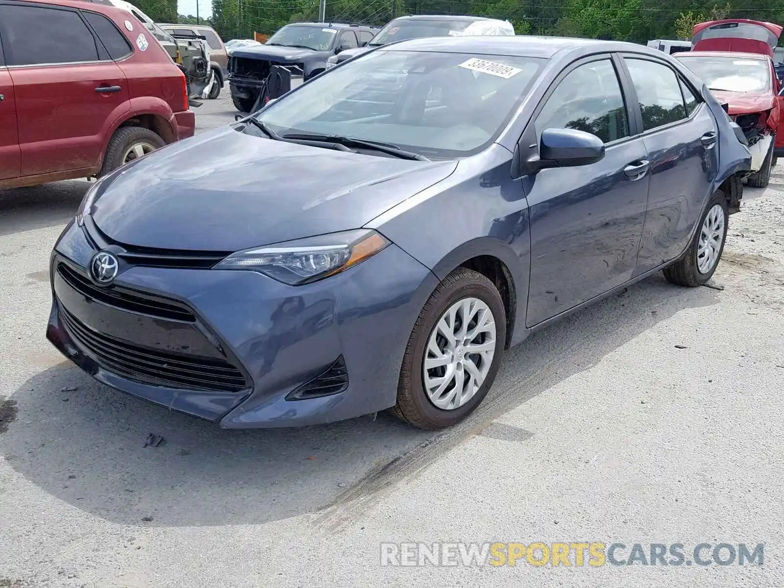 2 Photograph of a damaged car 5YFBURHE1KP919399 TOYOTA COROLLA 2019