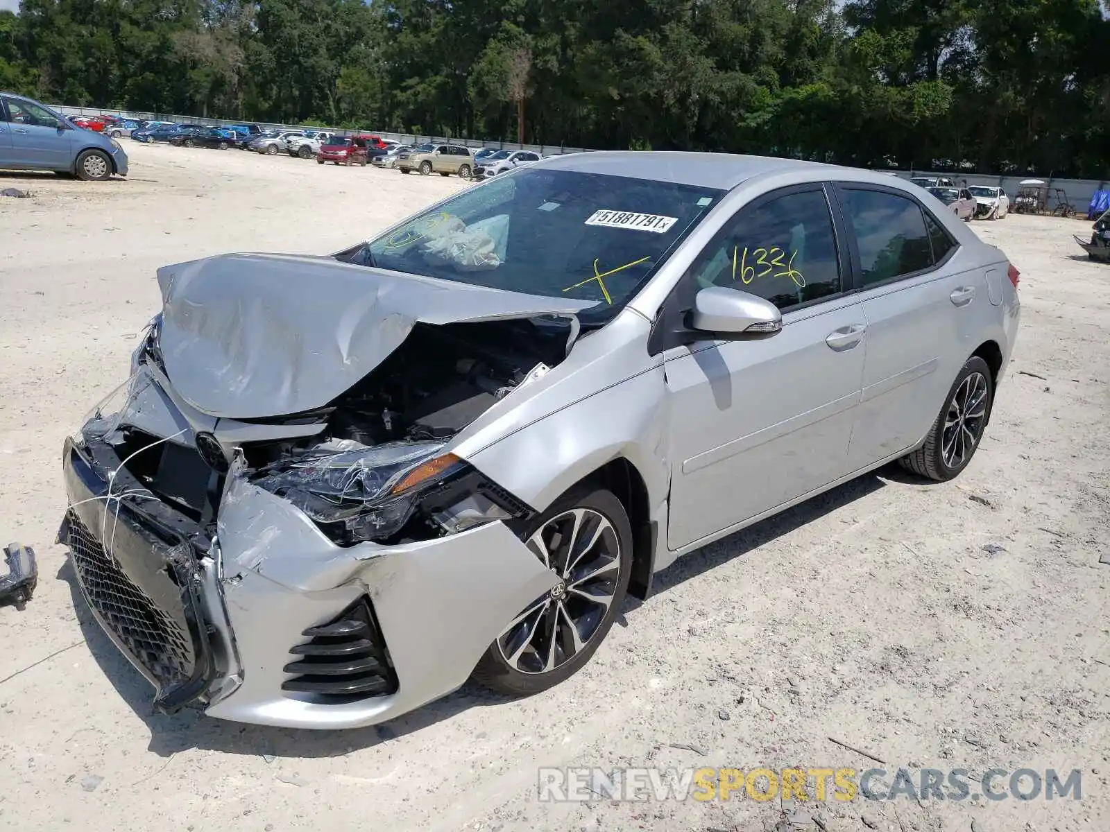 2 Photograph of a damaged car 5YFBURHE1KP919502 TOYOTA COROLLA 2019