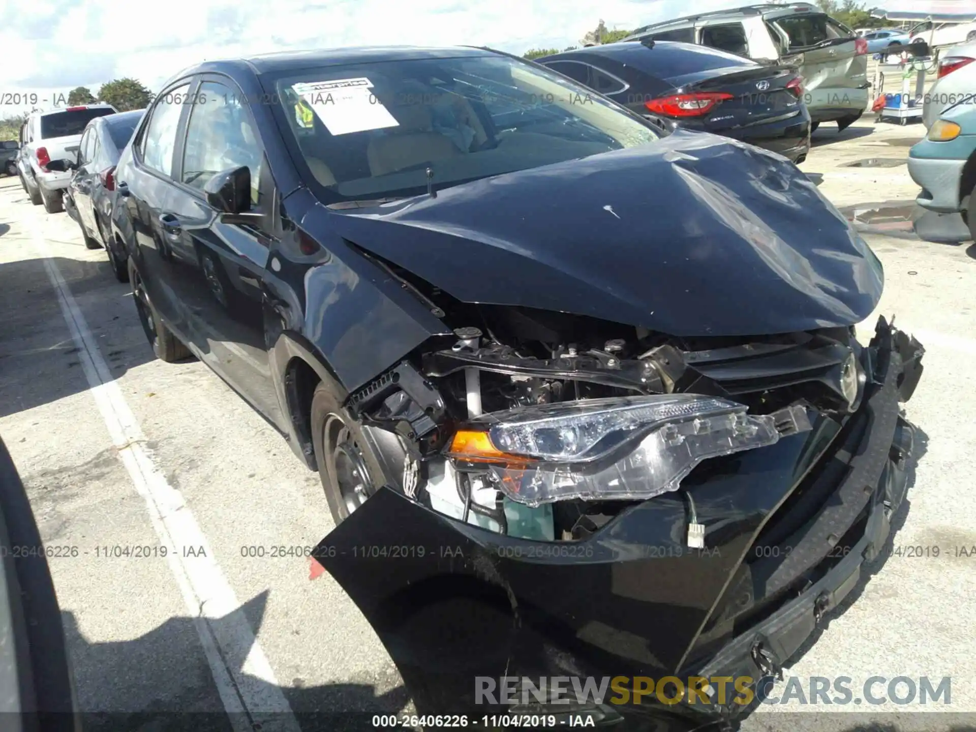 1 Photograph of a damaged car 5YFBURHE1KP919595 TOYOTA COROLLA 2019