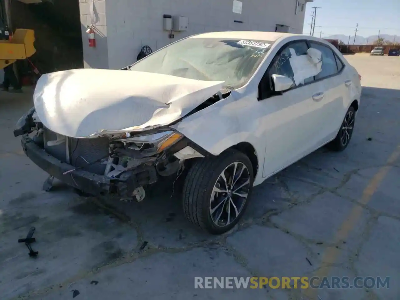 2 Photograph of a damaged car 5YFBURHE1KP919614 TOYOTA COROLLA 2019