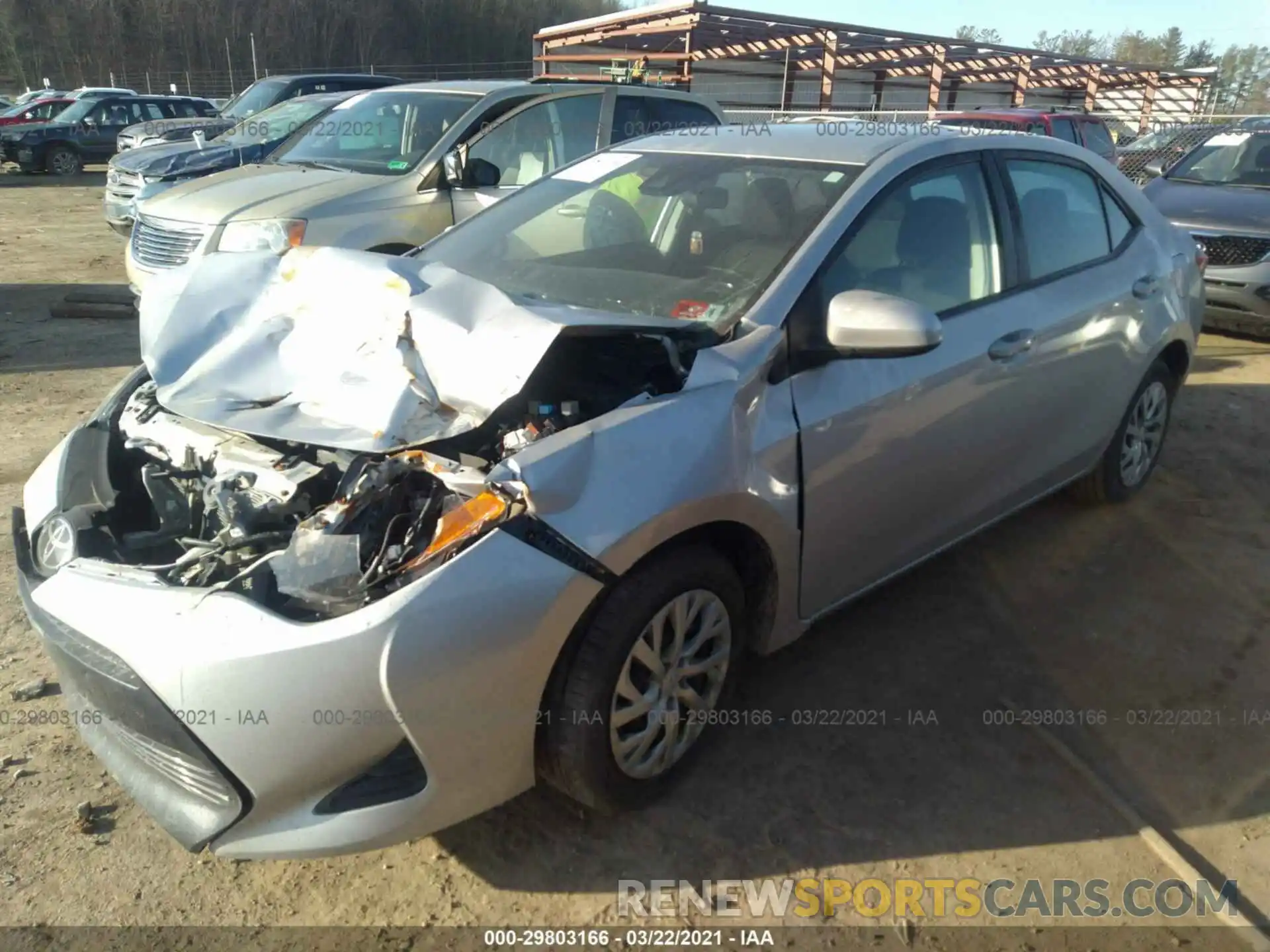 2 Photograph of a damaged car 5YFBURHE1KP919757 TOYOTA COROLLA 2019