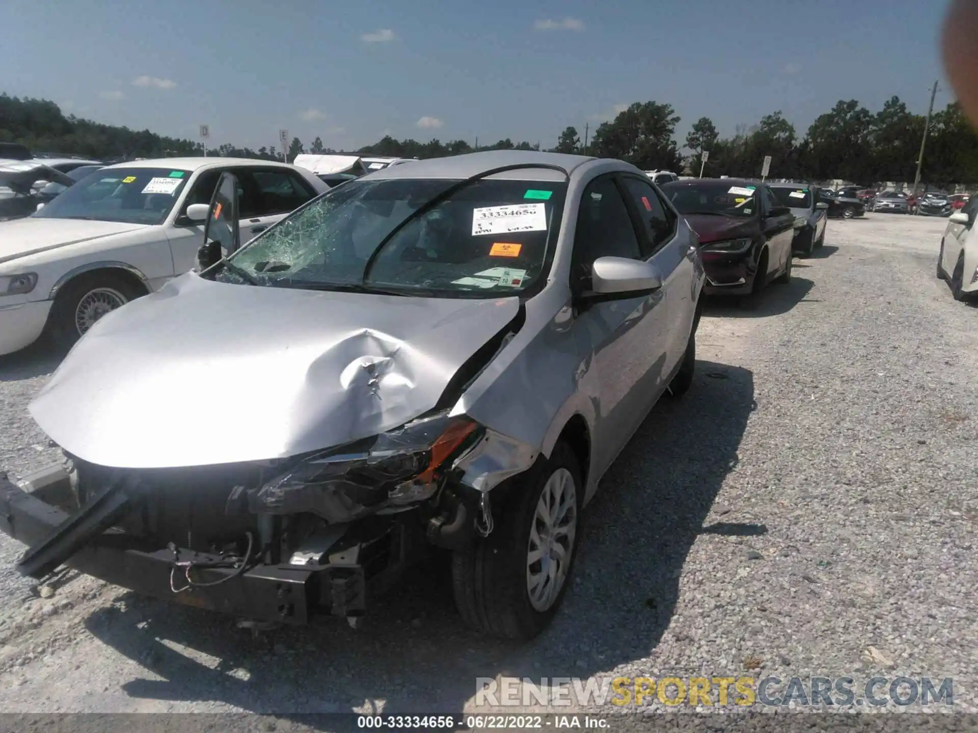 2 Photograph of a damaged car 5YFBURHE1KP919824 TOYOTA COROLLA 2019