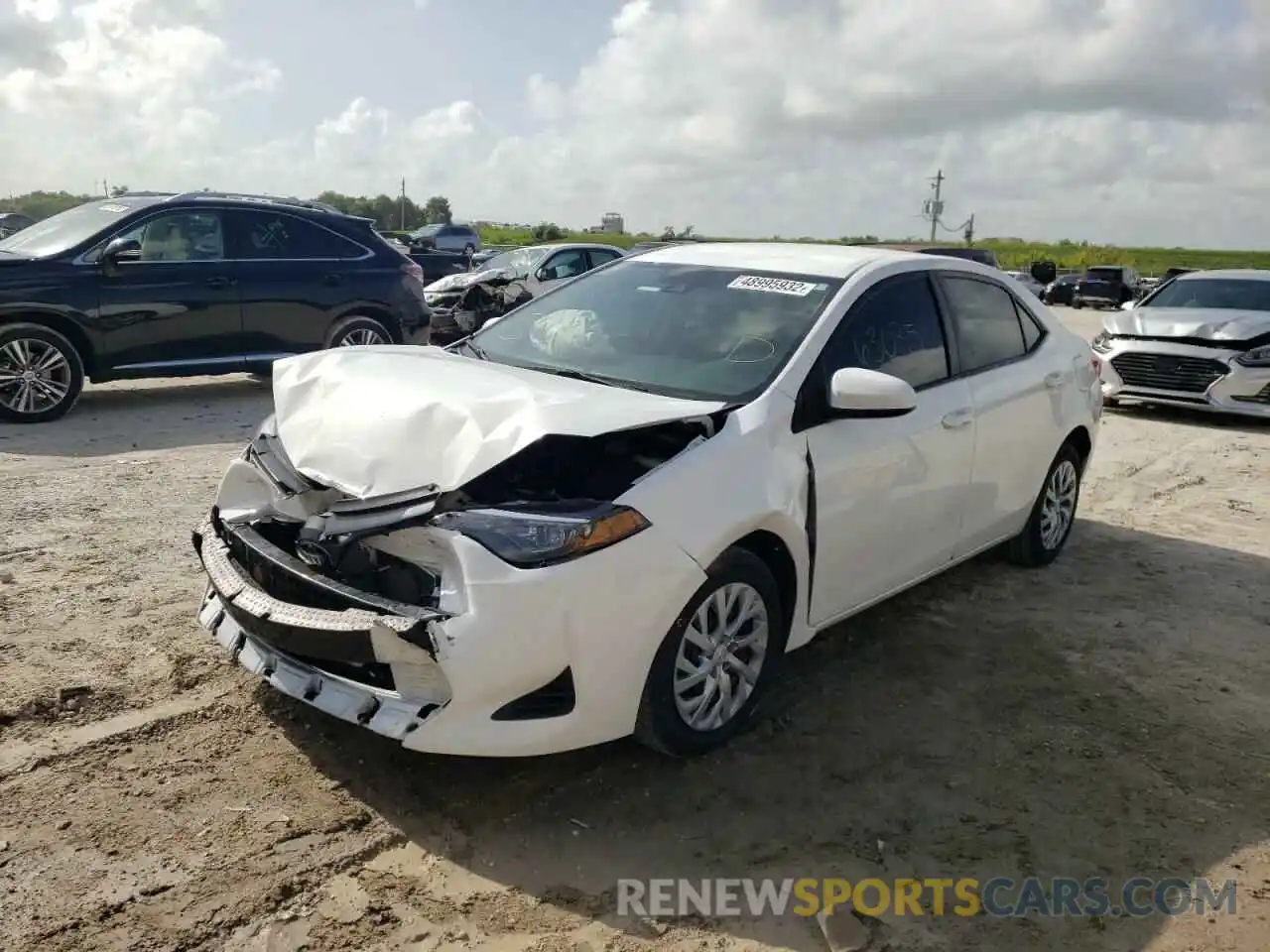 2 Photograph of a damaged car 5YFBURHE1KP920150 TOYOTA COROLLA 2019