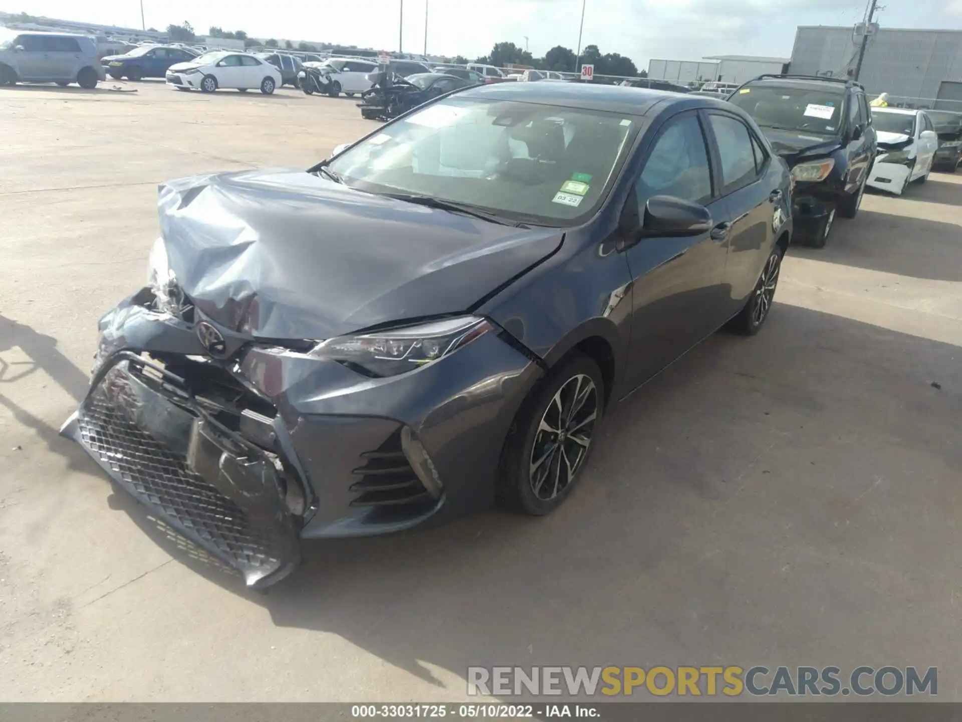 2 Photograph of a damaged car 5YFBURHE1KP920648 TOYOTA COROLLA 2019