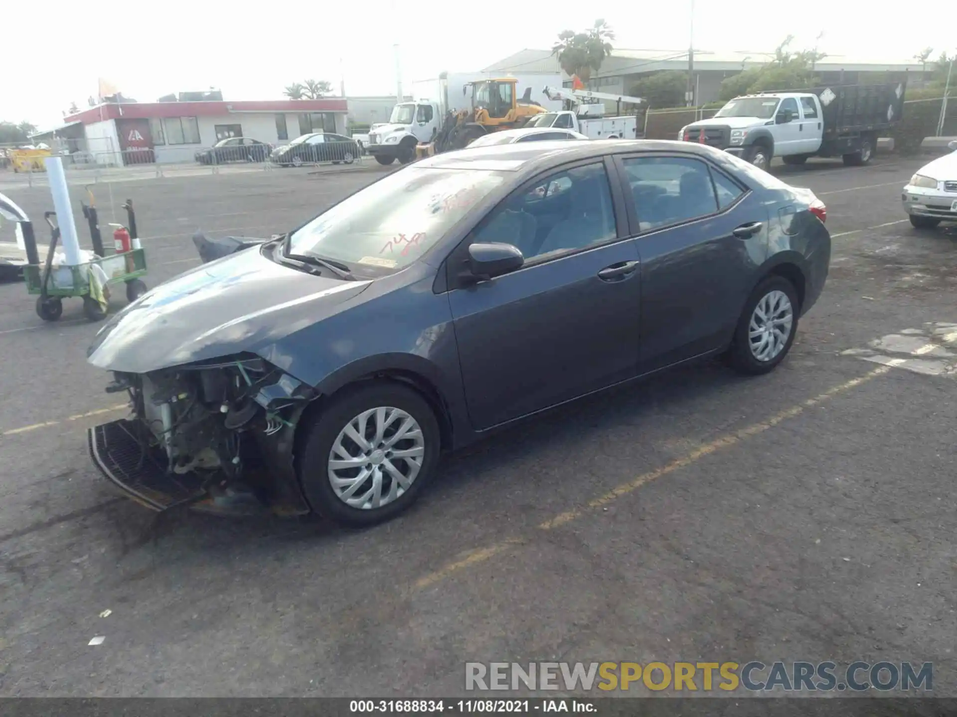 2 Photograph of a damaged car 5YFBURHE1KP921041 TOYOTA COROLLA 2019