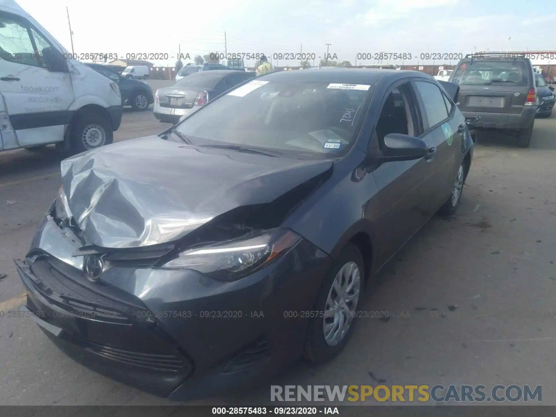 2 Photograph of a damaged car 5YFBURHE1KP921346 TOYOTA COROLLA 2019