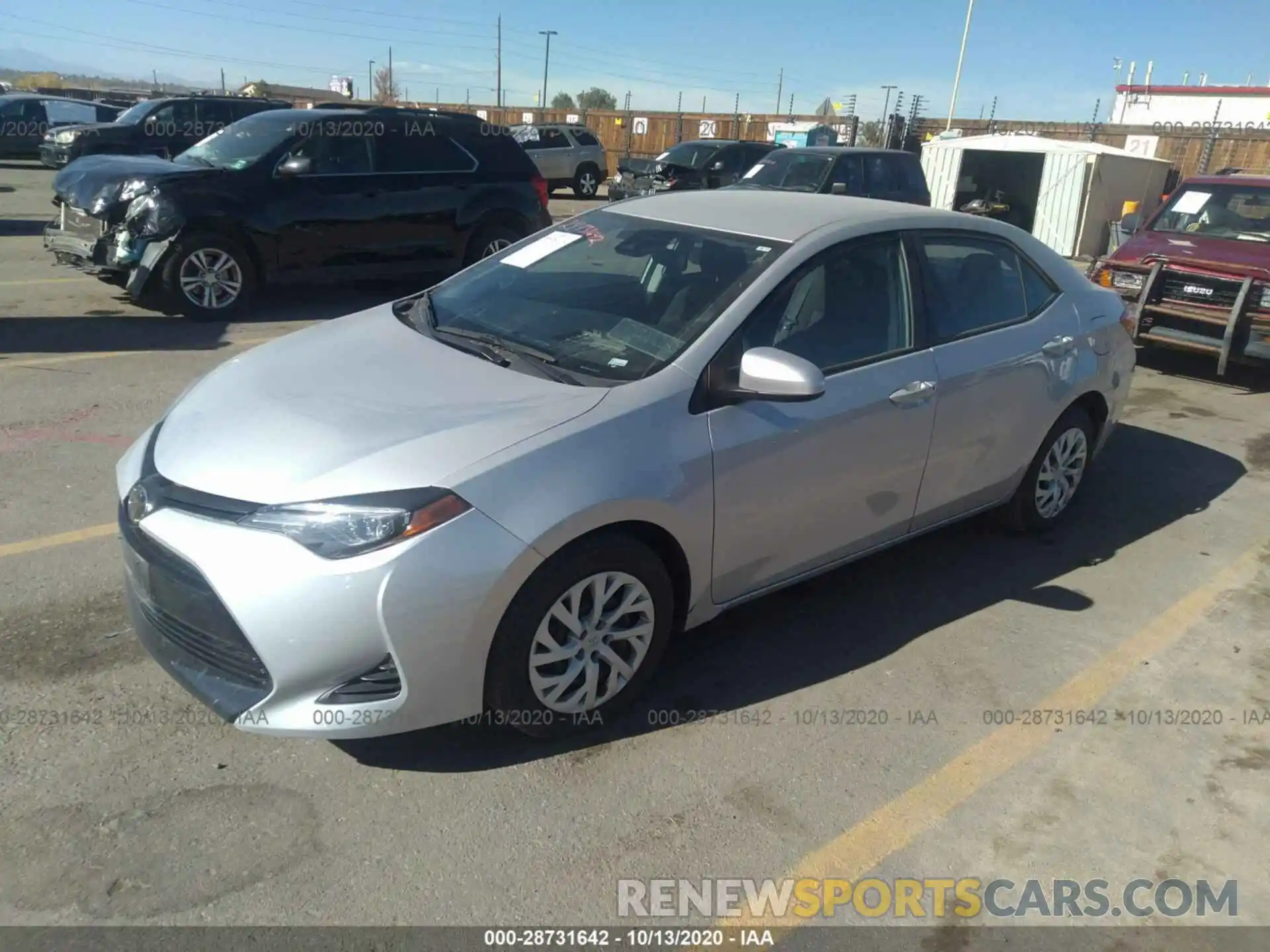 2 Photograph of a damaged car 5YFBURHE1KP922562 TOYOTA COROLLA 2019