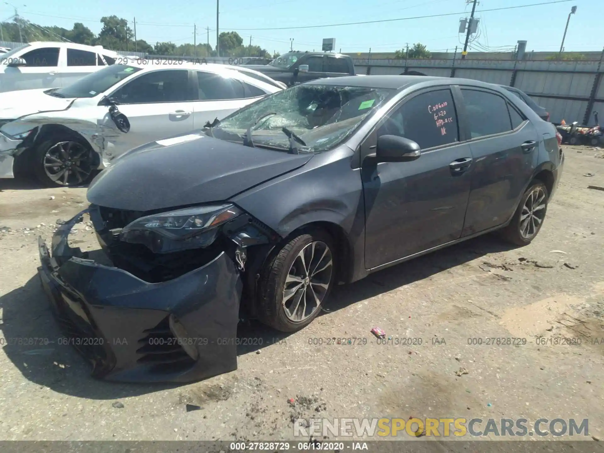 2 Photograph of a damaged car 5YFBURHE1KP922853 TOYOTA COROLLA 2019