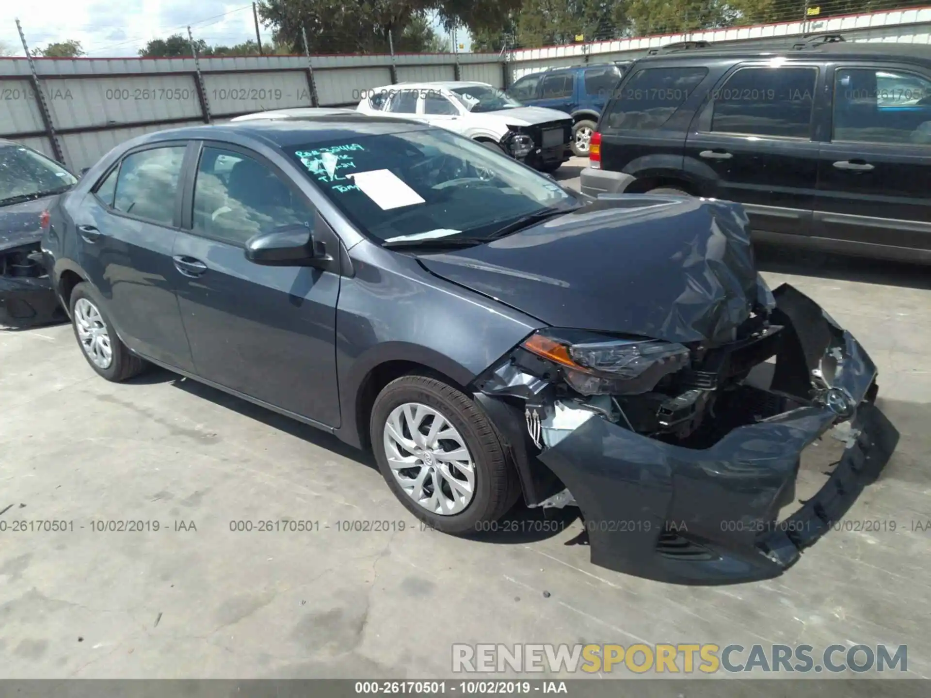 1 Photograph of a damaged car 5YFBURHE1KP925283 TOYOTA COROLLA 2019