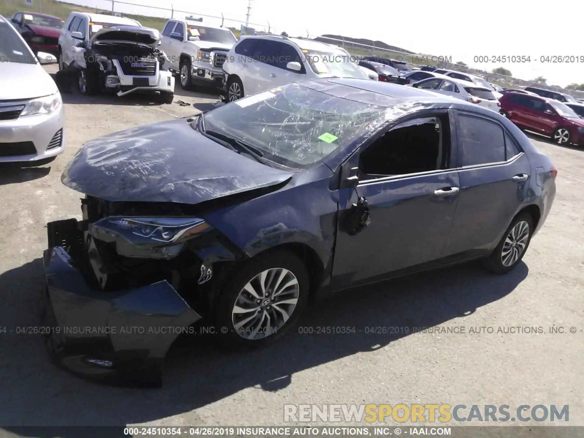 2 Photograph of a damaged car 5YFBURHE1KP926398 TOYOTA COROLLA 2019