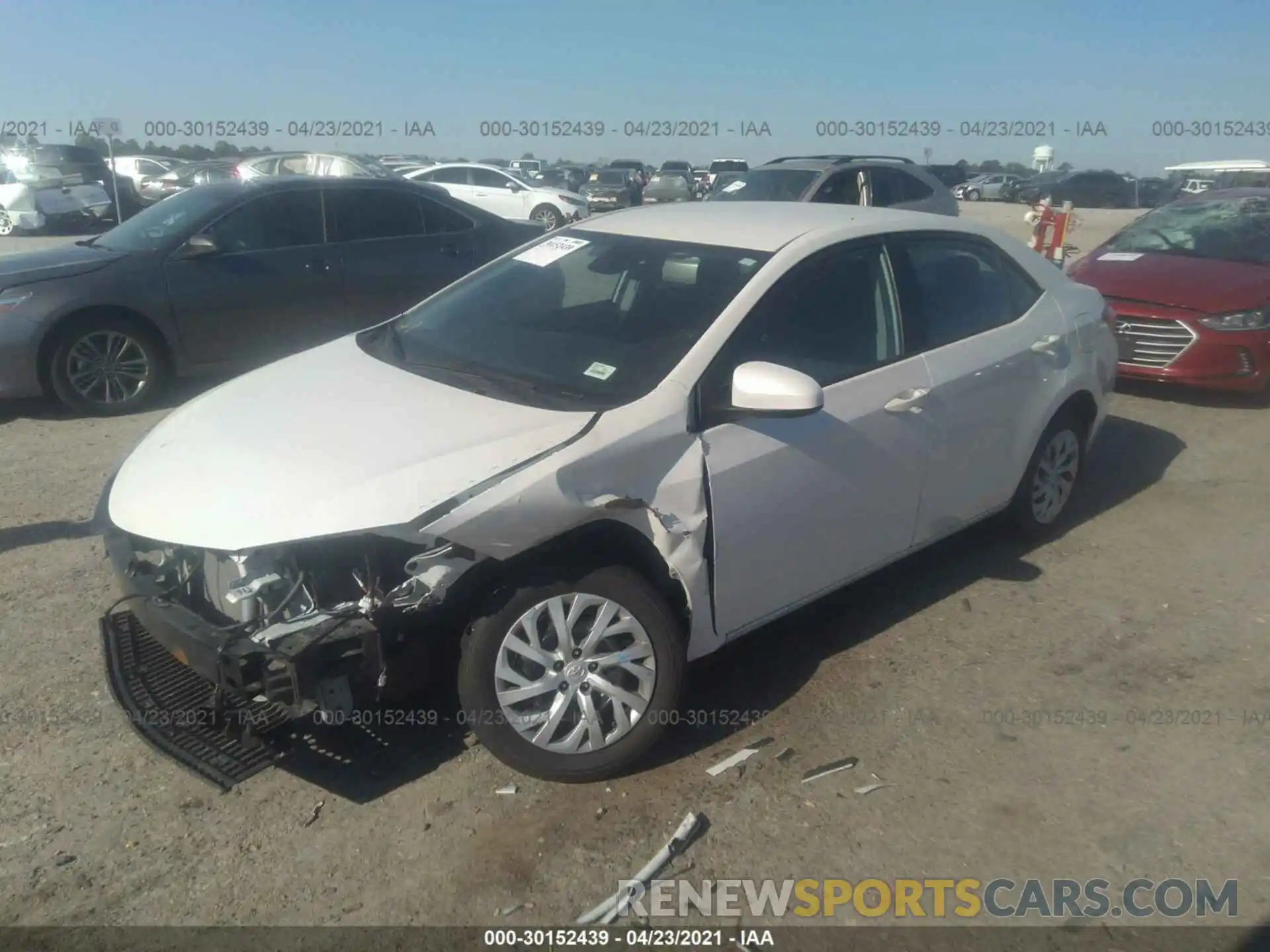 2 Photograph of a damaged car 5YFBURHE1KP926711 TOYOTA COROLLA 2019