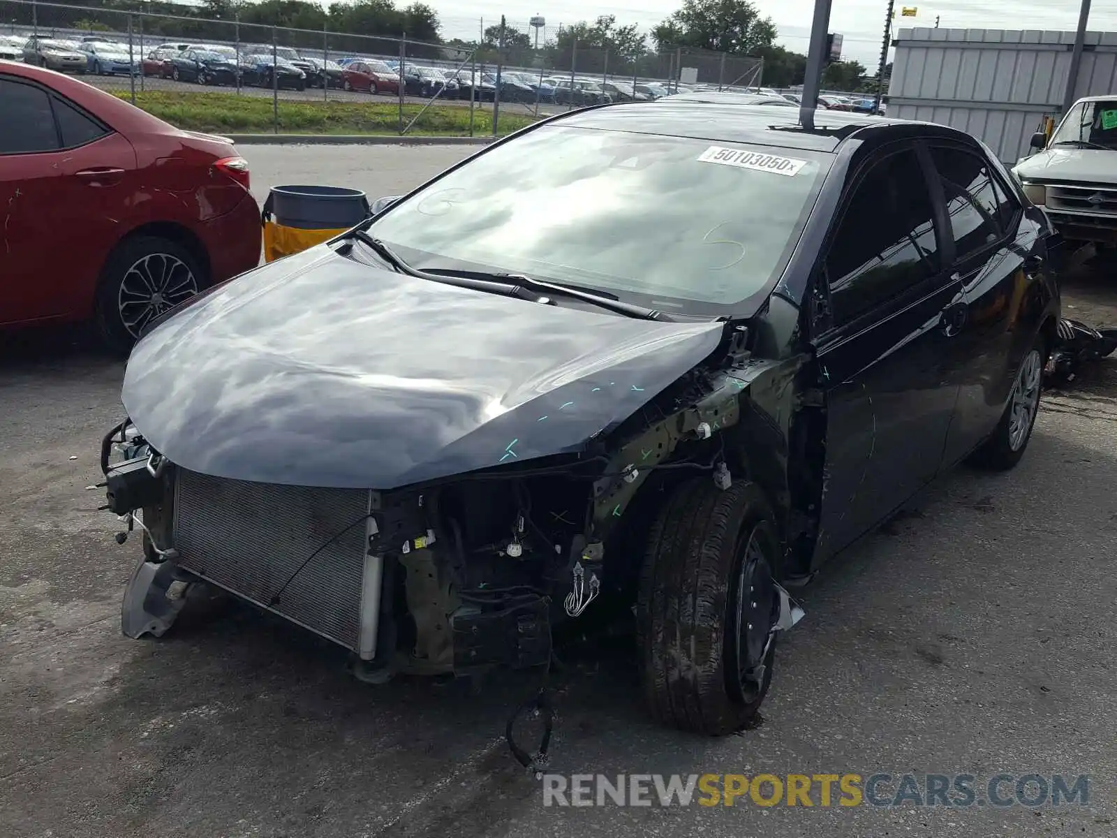 2 Photograph of a damaged car 5YFBURHE1KP927521 TOYOTA COROLLA 2019