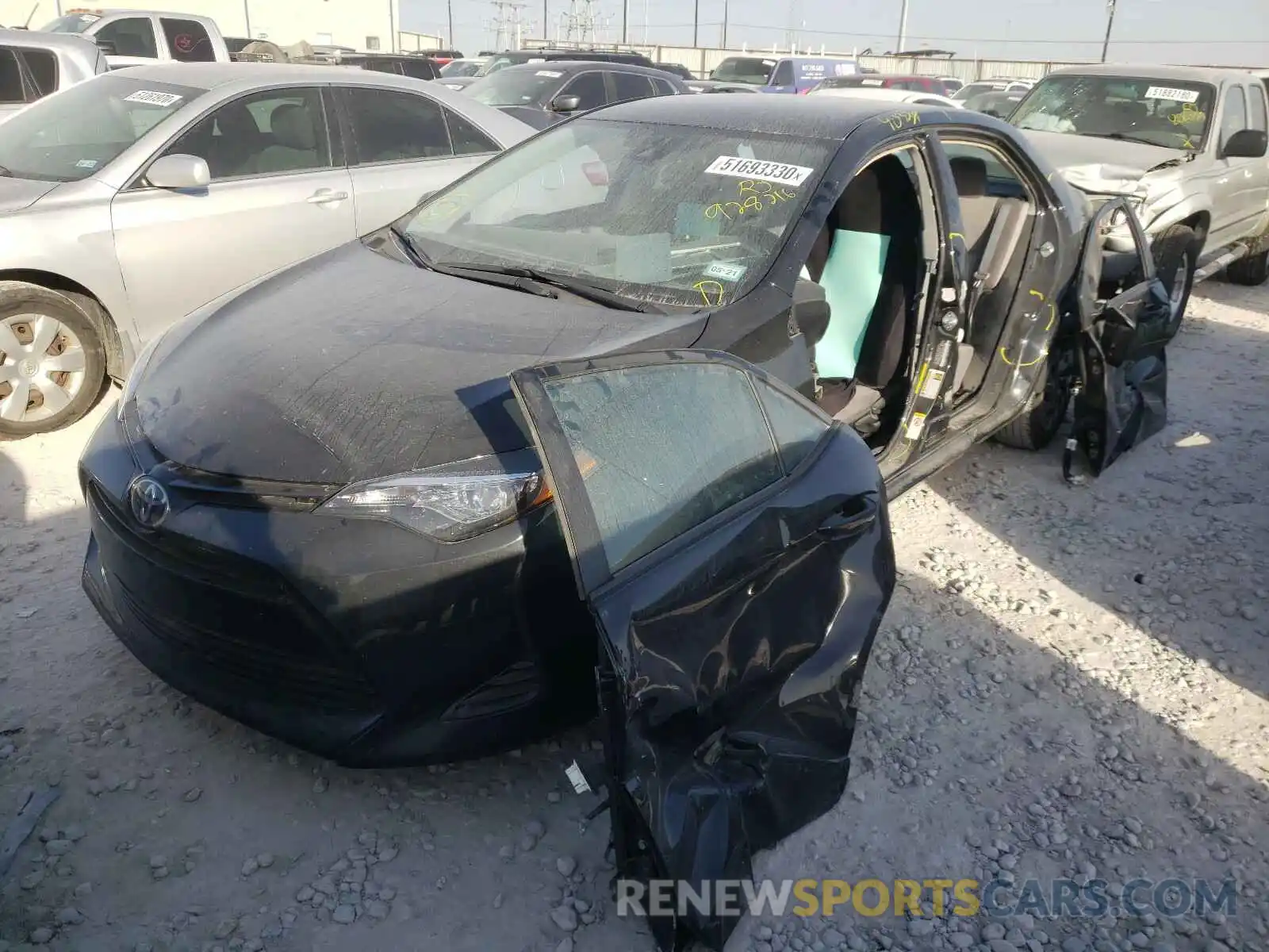 2 Photograph of a damaged car 5YFBURHE1KP928216 TOYOTA COROLLA 2019