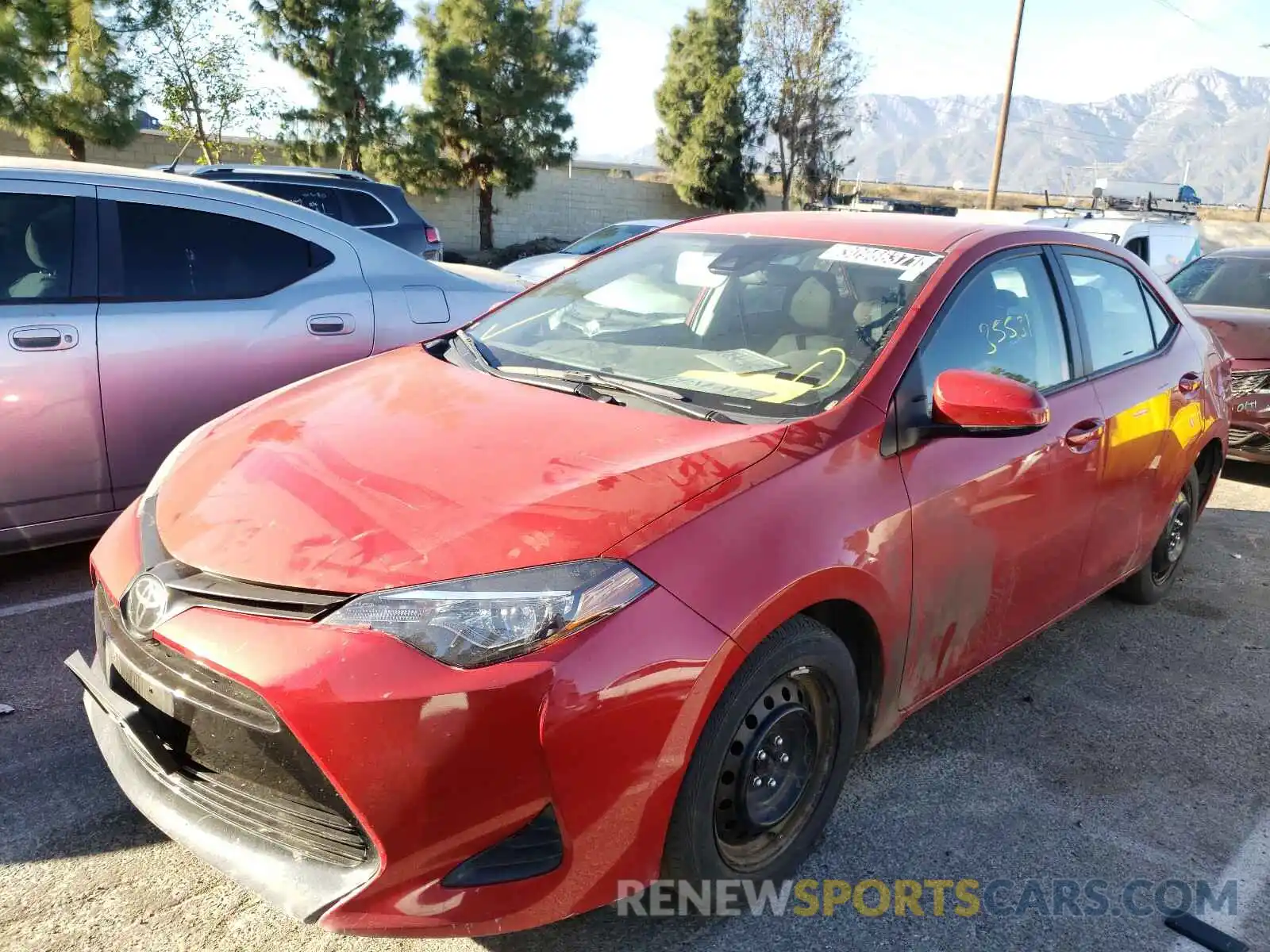 2 Photograph of a damaged car 5YFBURHE1KP928653 TOYOTA COROLLA 2019