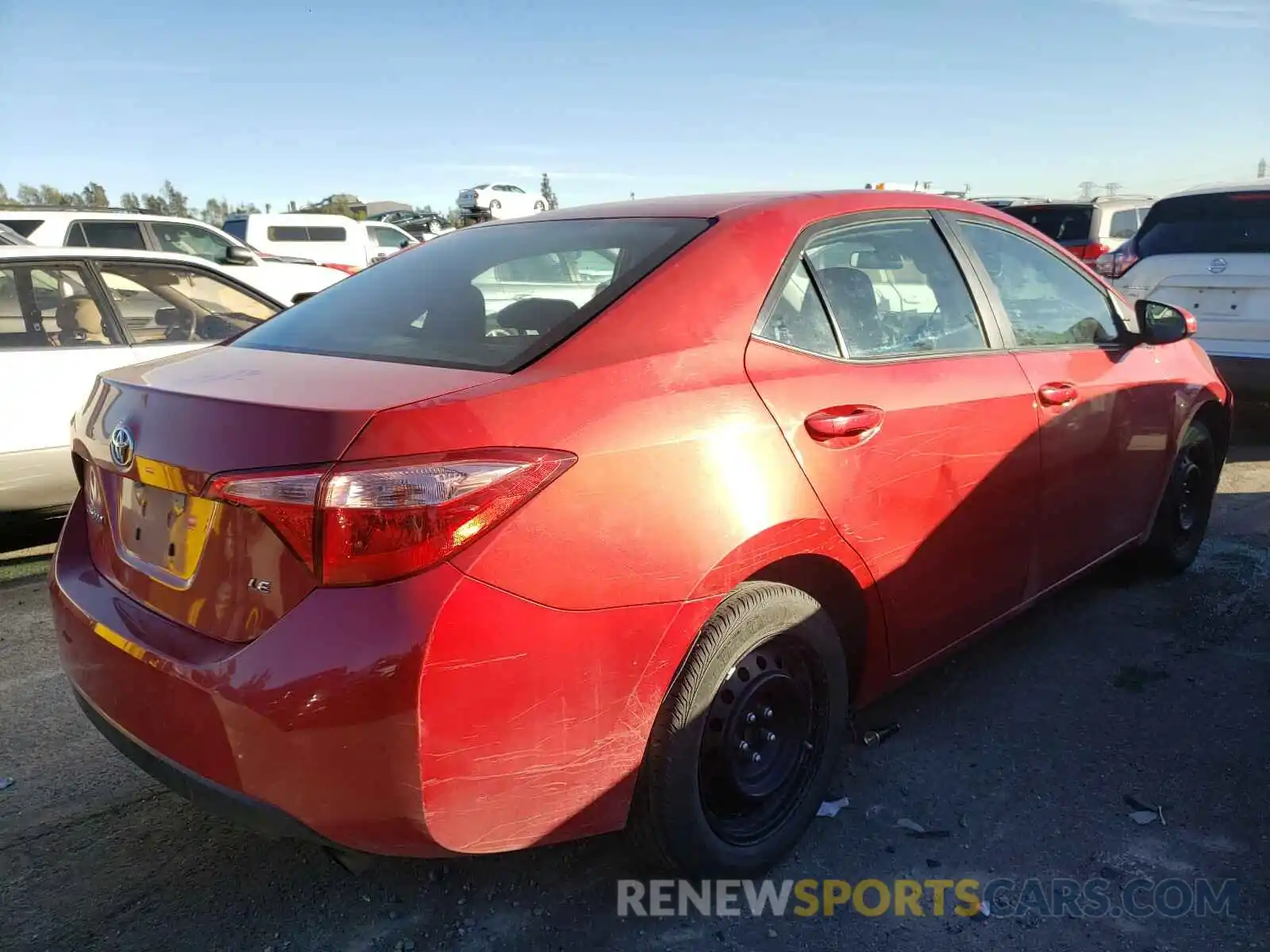 4 Photograph of a damaged car 5YFBURHE1KP928653 TOYOTA COROLLA 2019