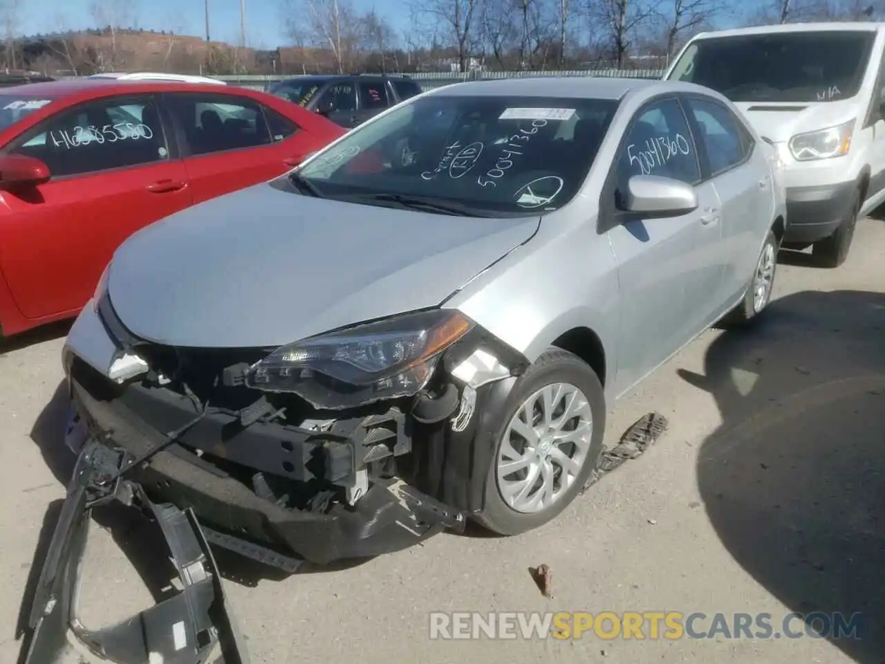 2 Photograph of a damaged car 5YFBURHE1KP929009 TOYOTA COROLLA 2019