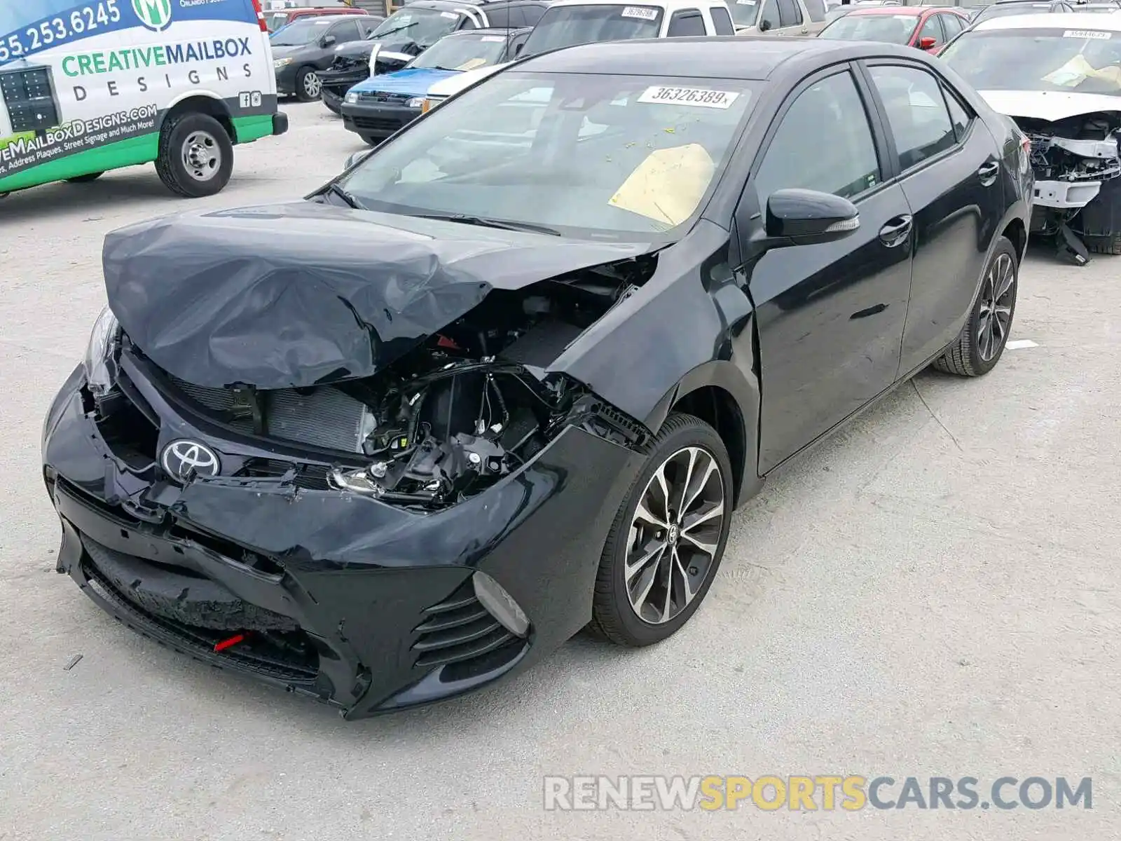 2 Photograph of a damaged car 5YFBURHE1KP930077 TOYOTA COROLLA 2019