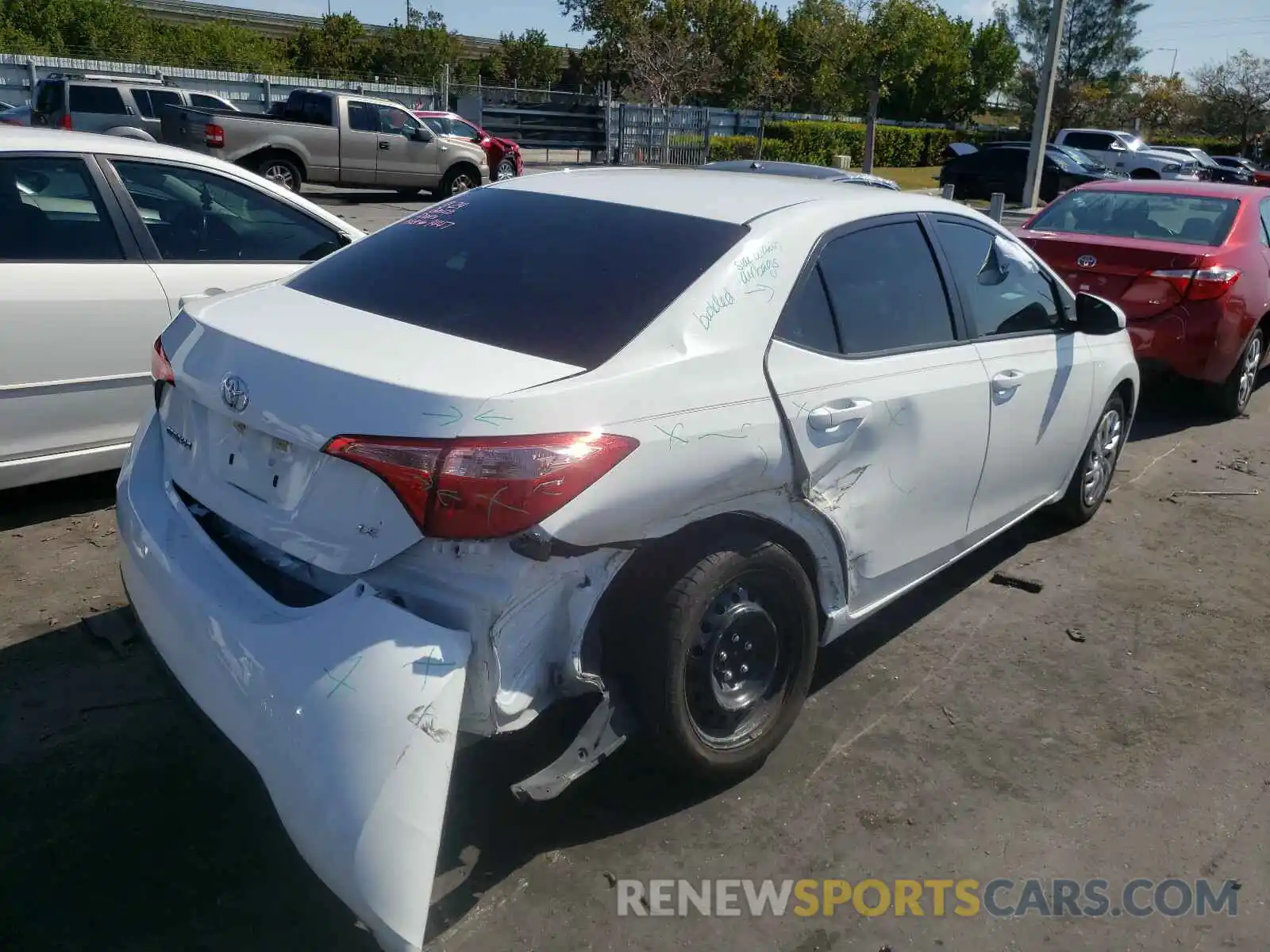 4 Photograph of a damaged car 5YFBURHE1KP930239 TOYOTA COROLLA 2019