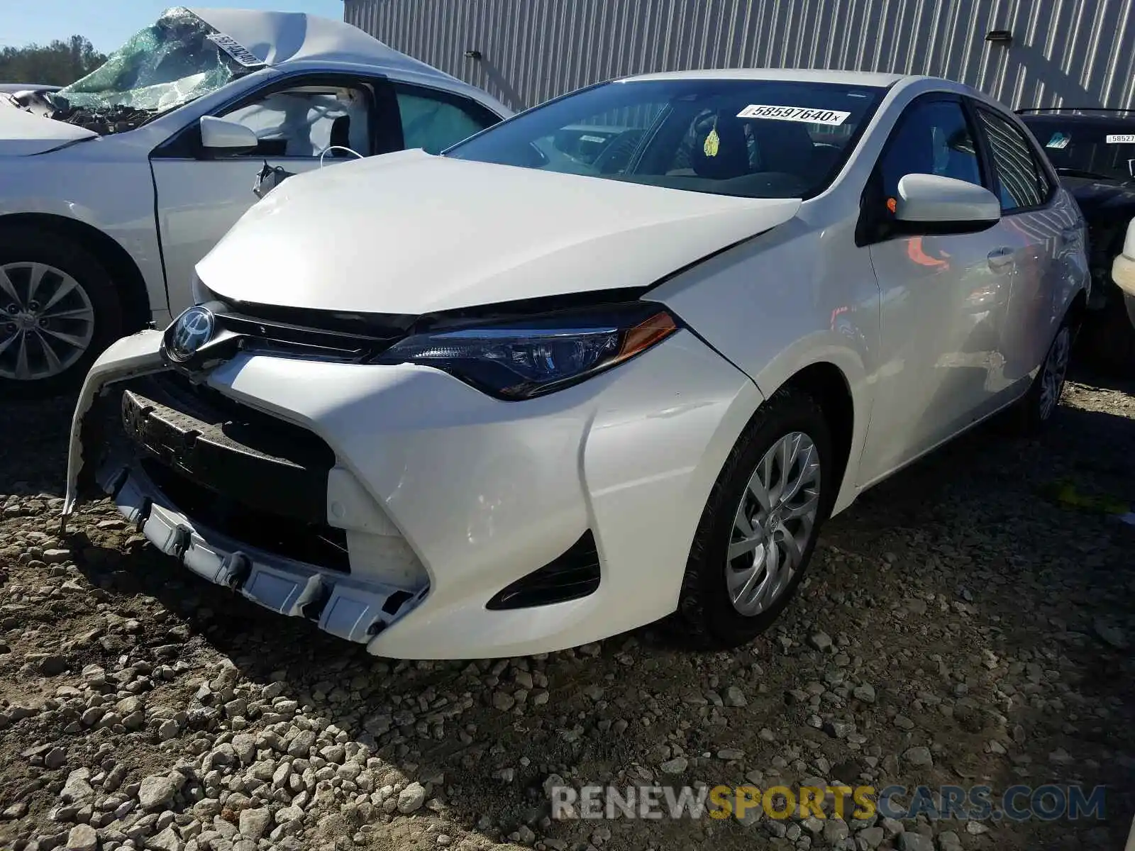 2 Photograph of a damaged car 5YFBURHE1KP931181 TOYOTA COROLLA 2019