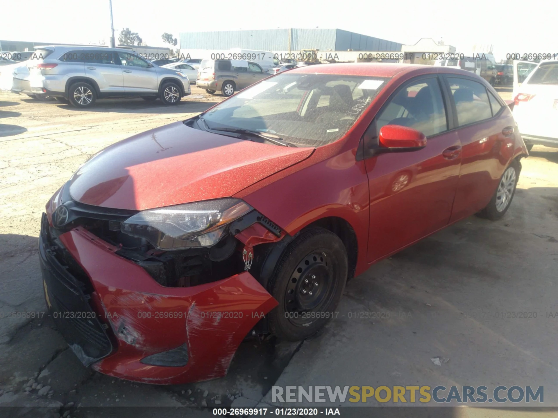 2 Photograph of a damaged car 5YFBURHE1KP932234 TOYOTA COROLLA 2019