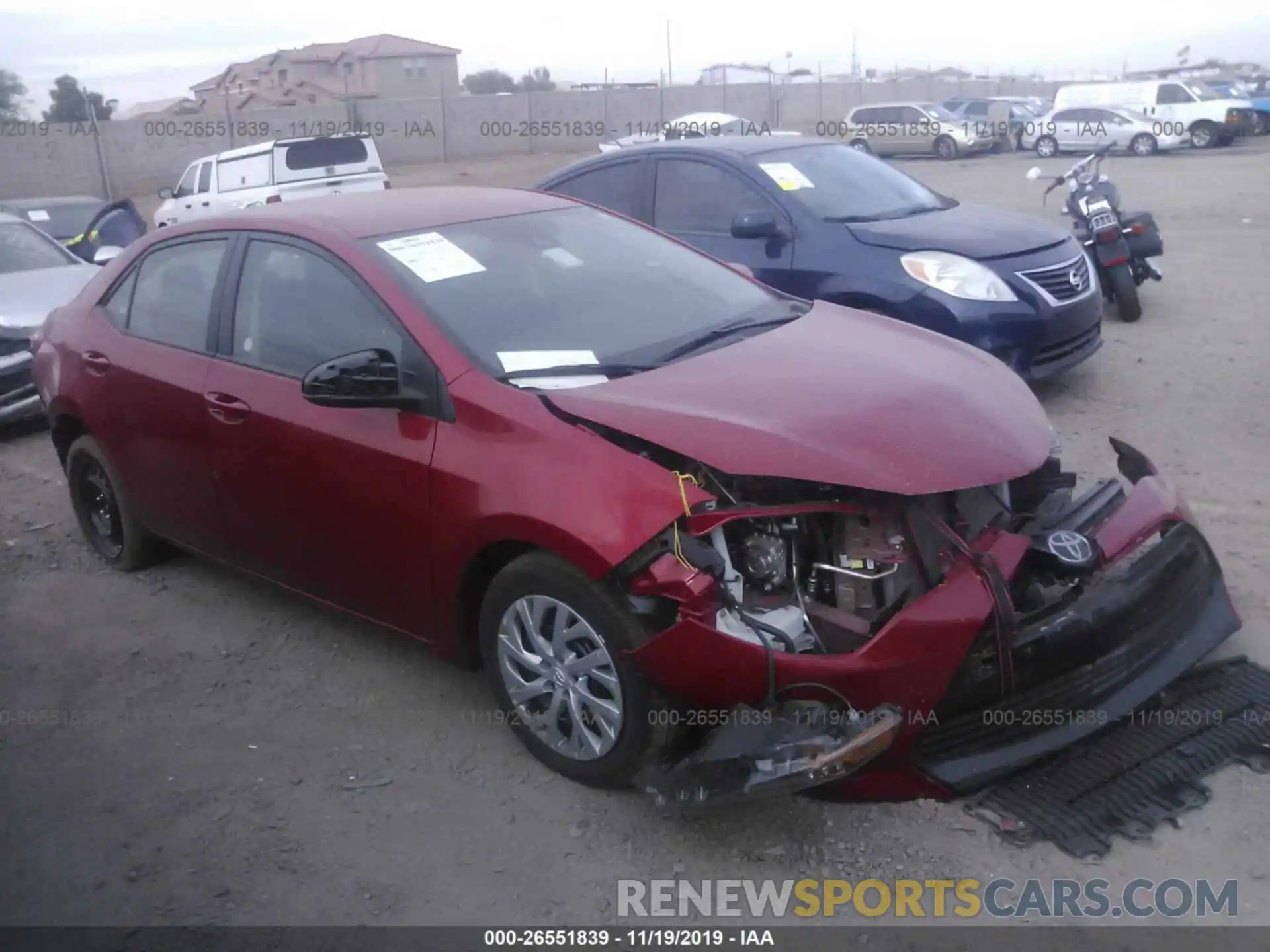 1 Photograph of a damaged car 5YFBURHE1KP932668 TOYOTA COROLLA 2019