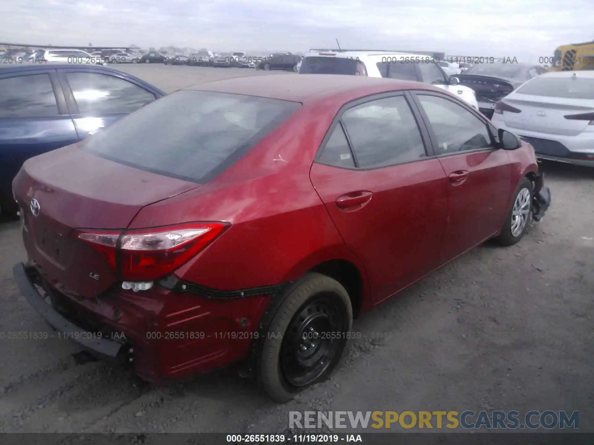 4 Photograph of a damaged car 5YFBURHE1KP932668 TOYOTA COROLLA 2019