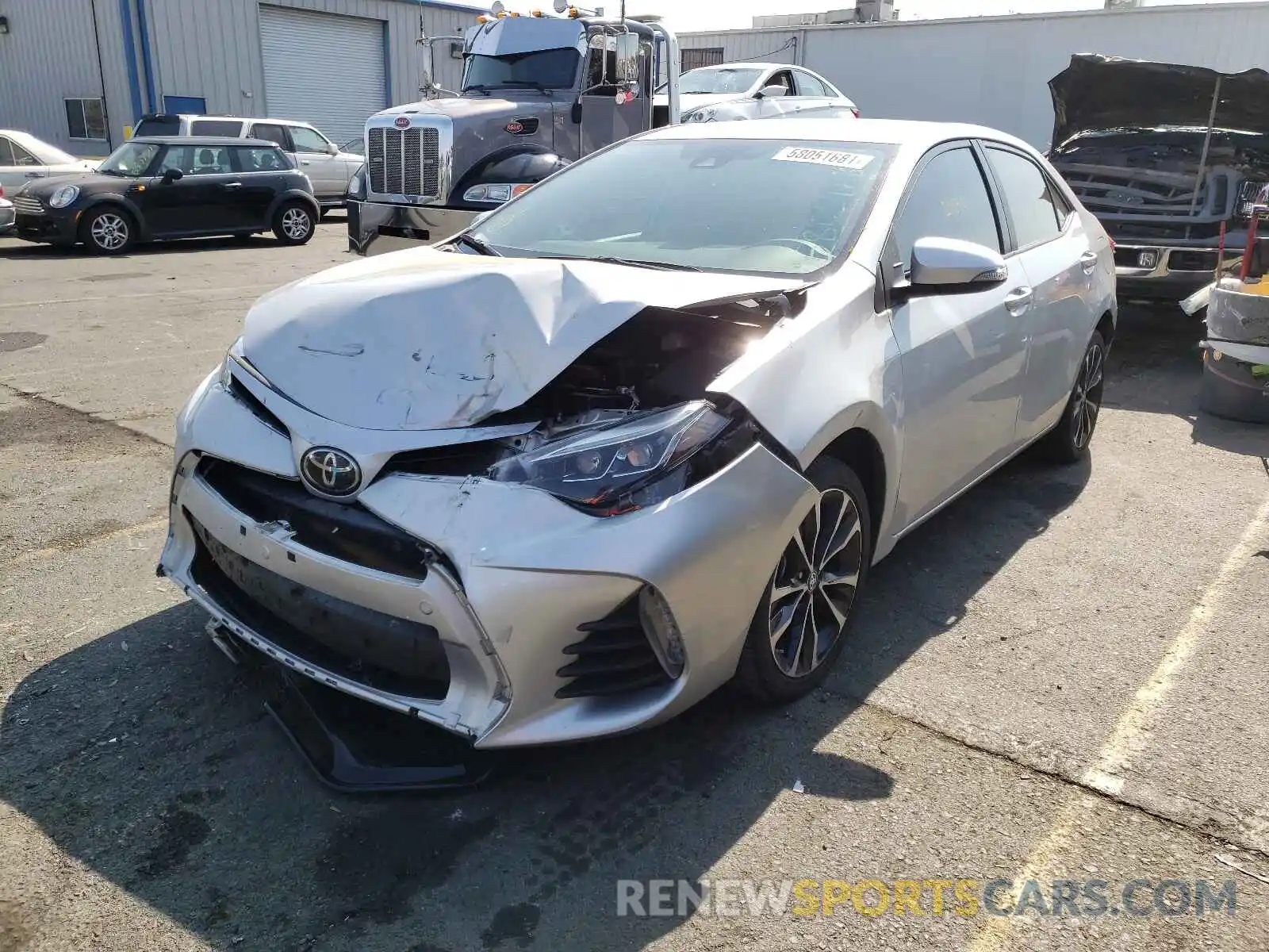 2 Photograph of a damaged car 5YFBURHE1KP932976 TOYOTA COROLLA 2019