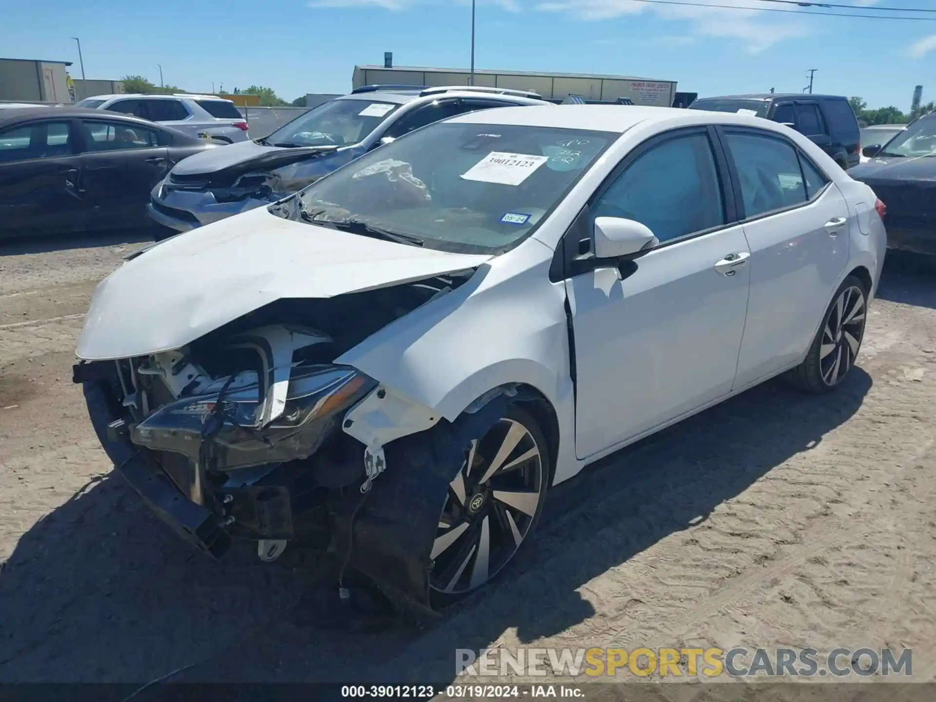 2 Photograph of a damaged car 5YFBURHE1KP933223 TOYOTA COROLLA 2019