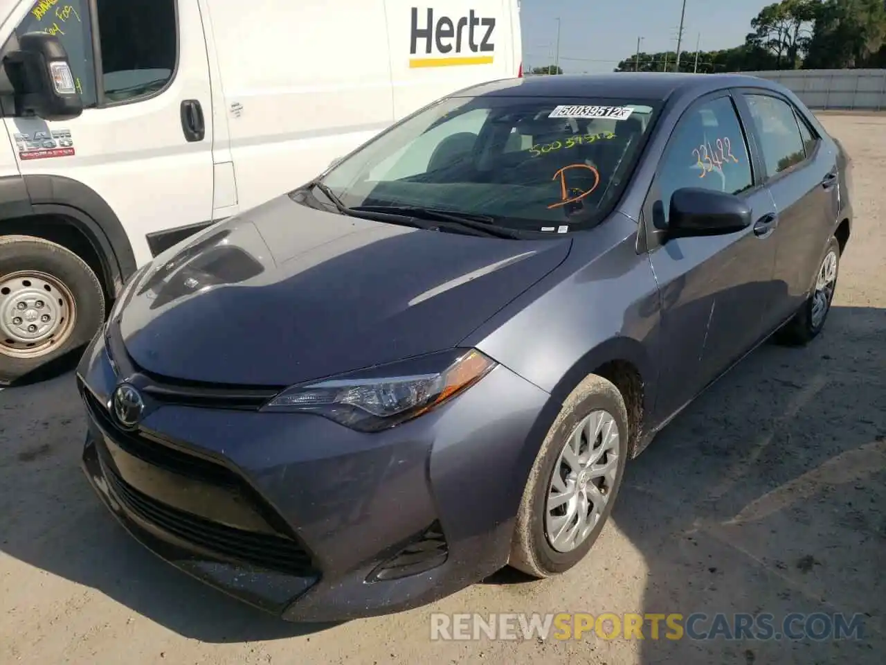 2 Photograph of a damaged car 5YFBURHE1KP933285 TOYOTA COROLLA 2019