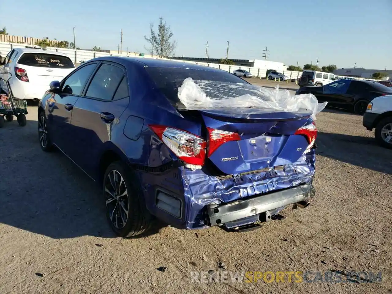 3 Photograph of a damaged car 5YFBURHE1KP933576 TOYOTA COROLLA 2019