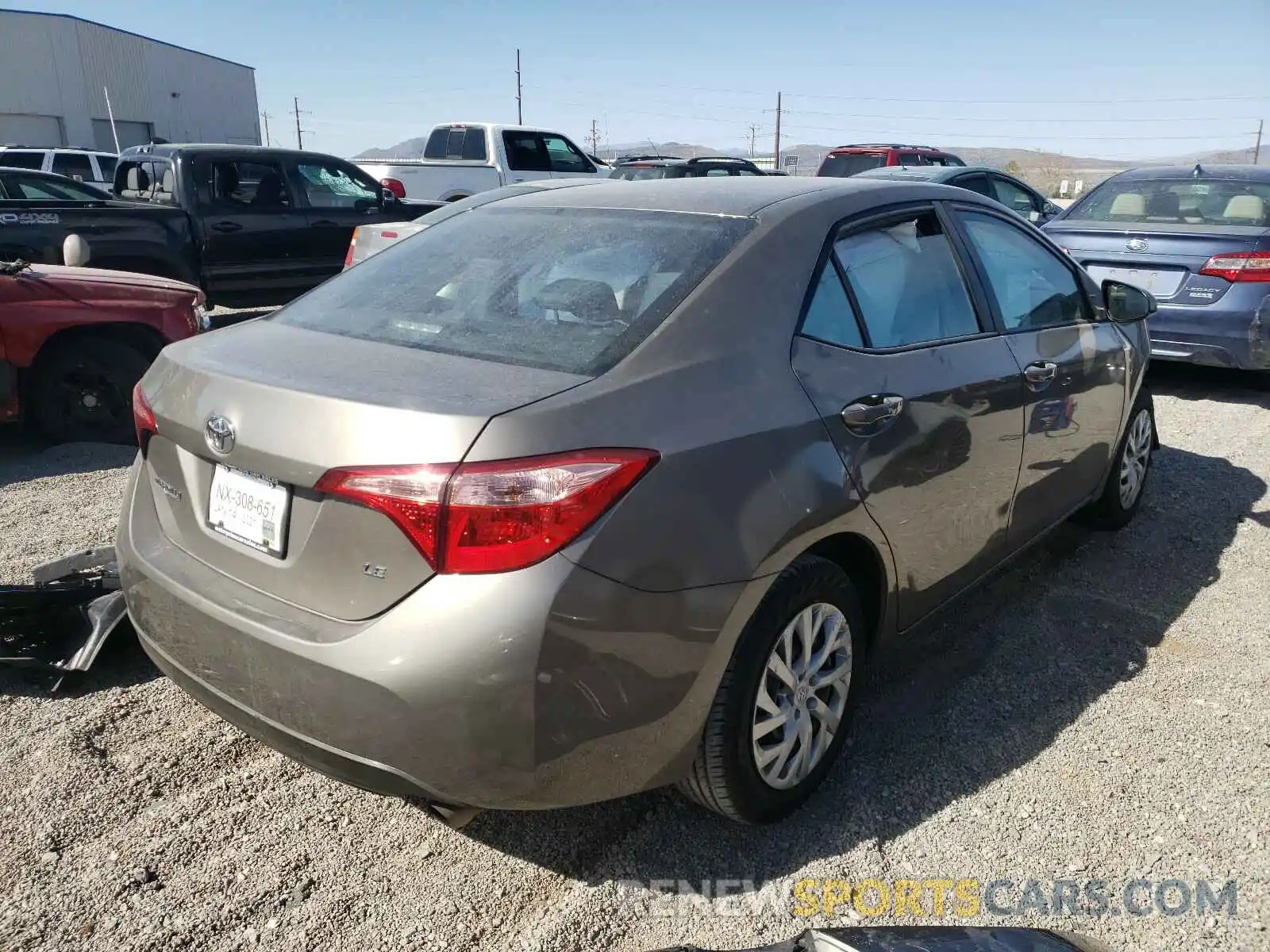 4 Photograph of a damaged car 5YFBURHE1KP934663 TOYOTA COROLLA 2019