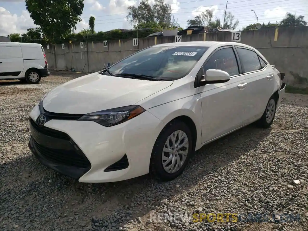 2 Photograph of a damaged car 5YFBURHE1KP934954 TOYOTA COROLLA 2019